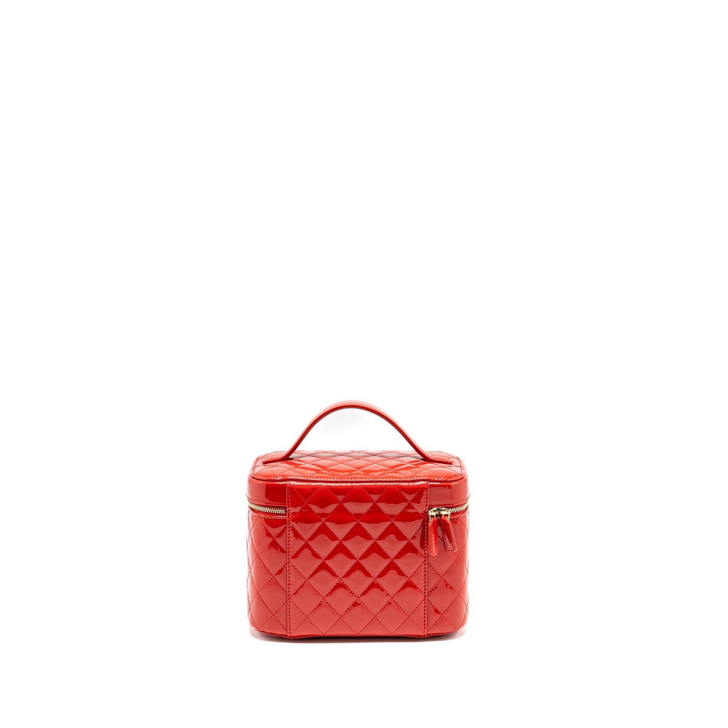 Chanel Vanity Patent GHW Red Handbag