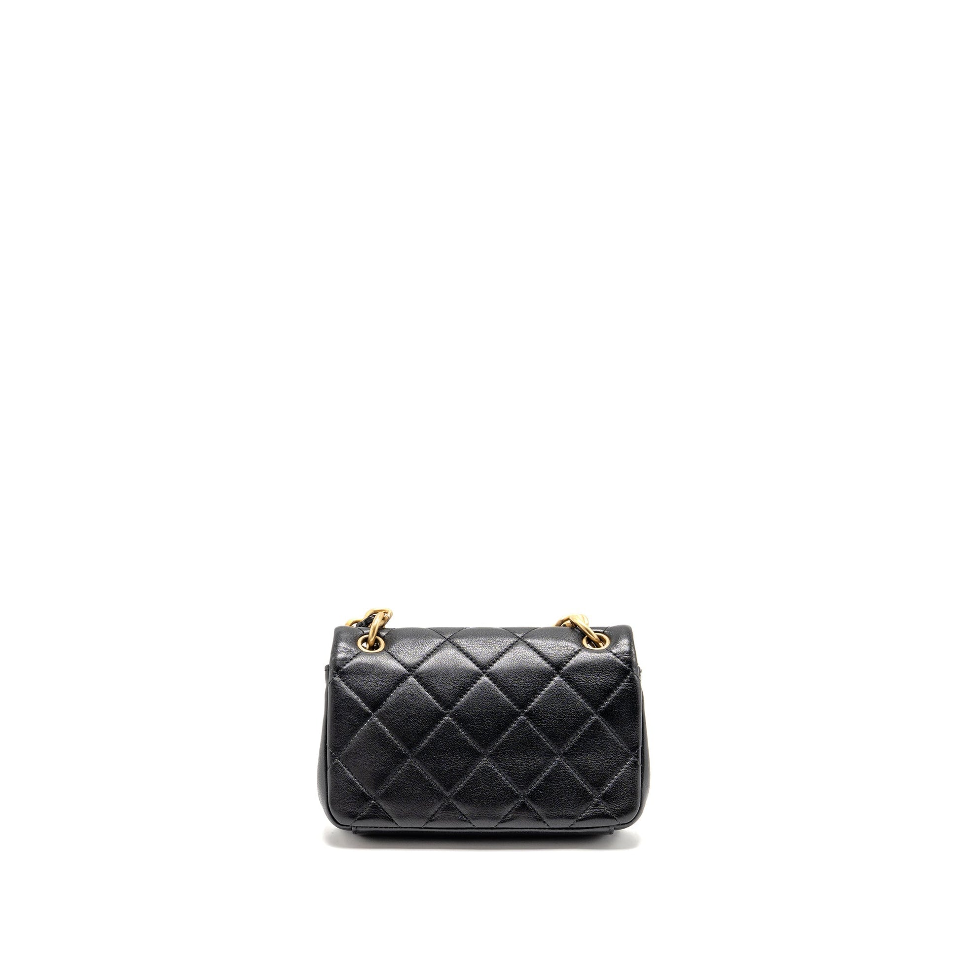 Chanel Is More Flap Lambskin GHW Black Small Shoulder Bag