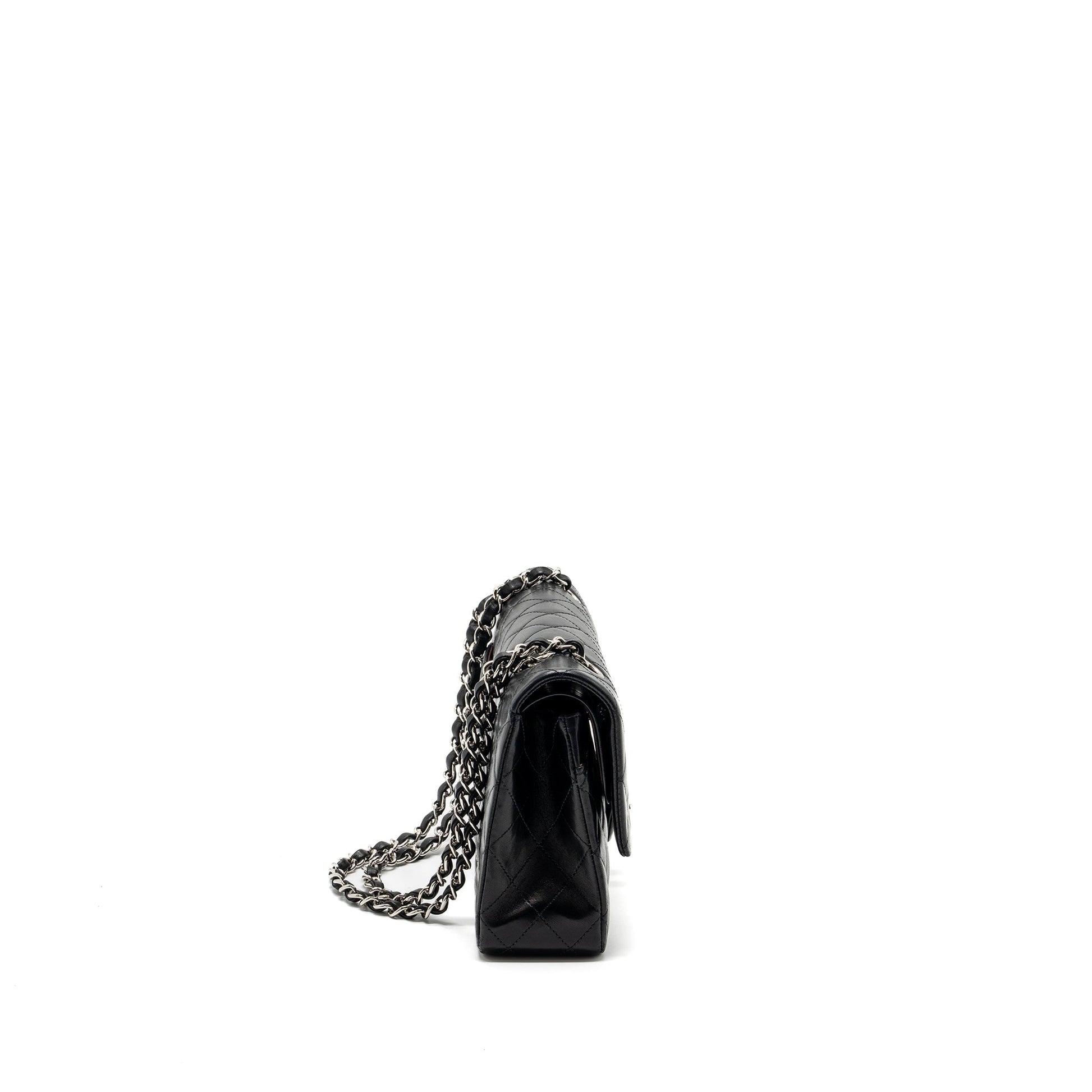 Chanel classic double flap lambskin SHW Black Shoulder Bag