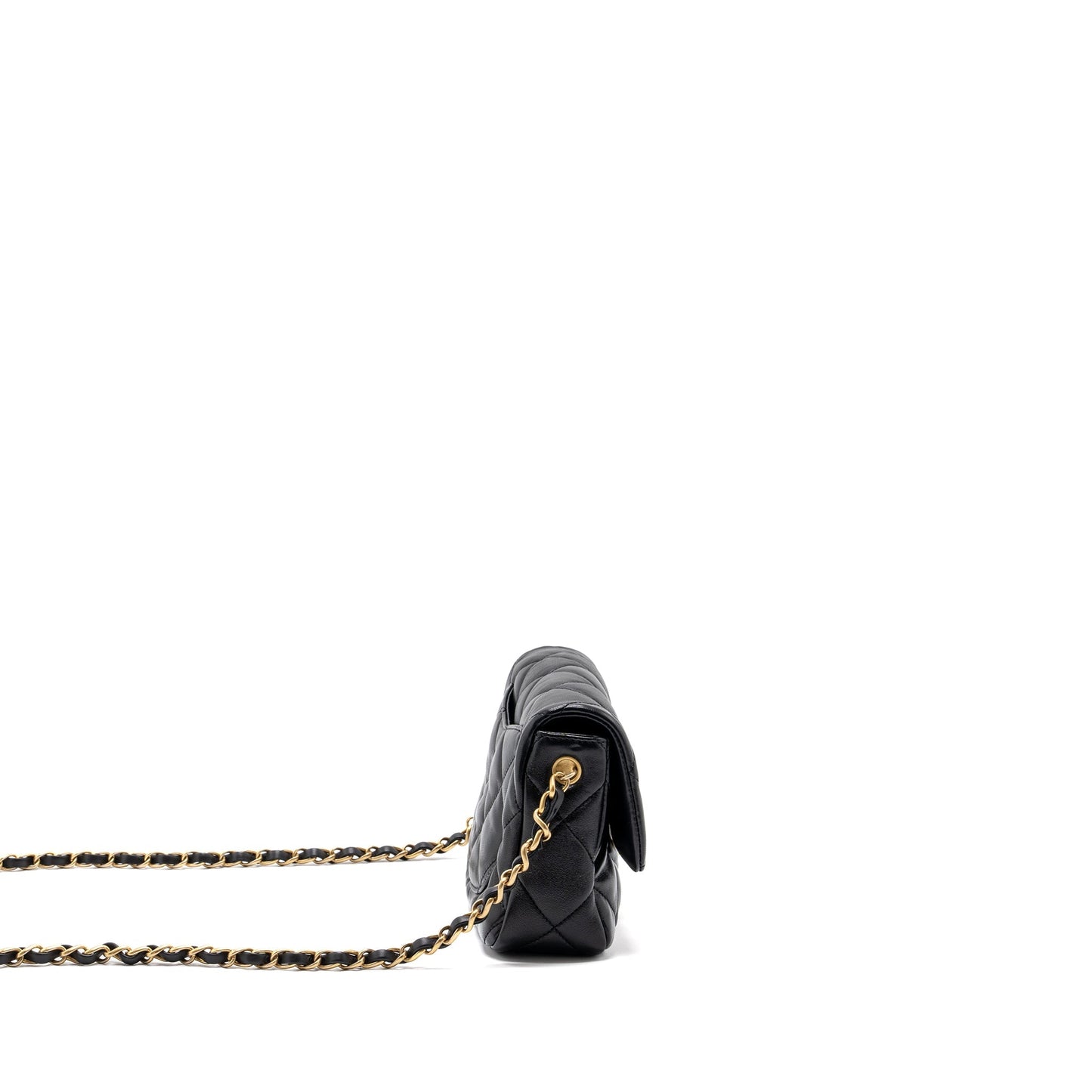 Chanel 23s Coco Love Flap Lambskin Brushed Black Shoulder Bag