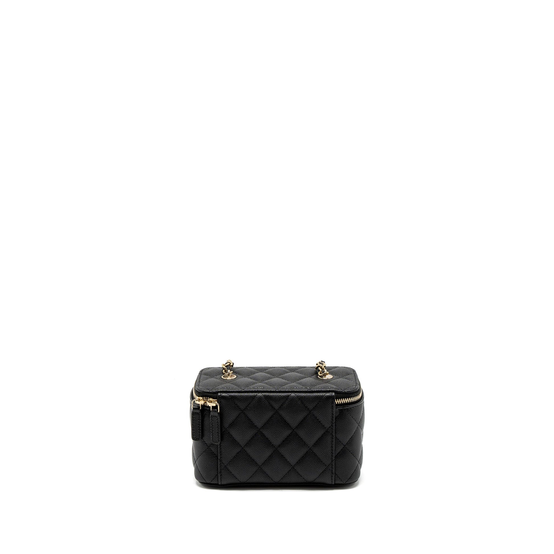 Chanel Long Vanity Caviar LGHW Microchip Black Handbag Lghw Microchip