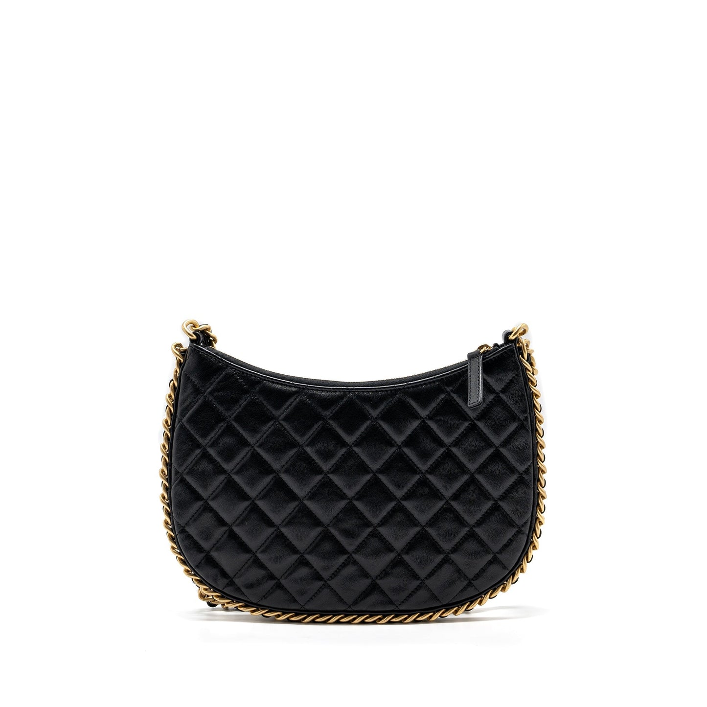 Chanel moon hobo goatskin brushed GHW microchip Black Crossbody Bag