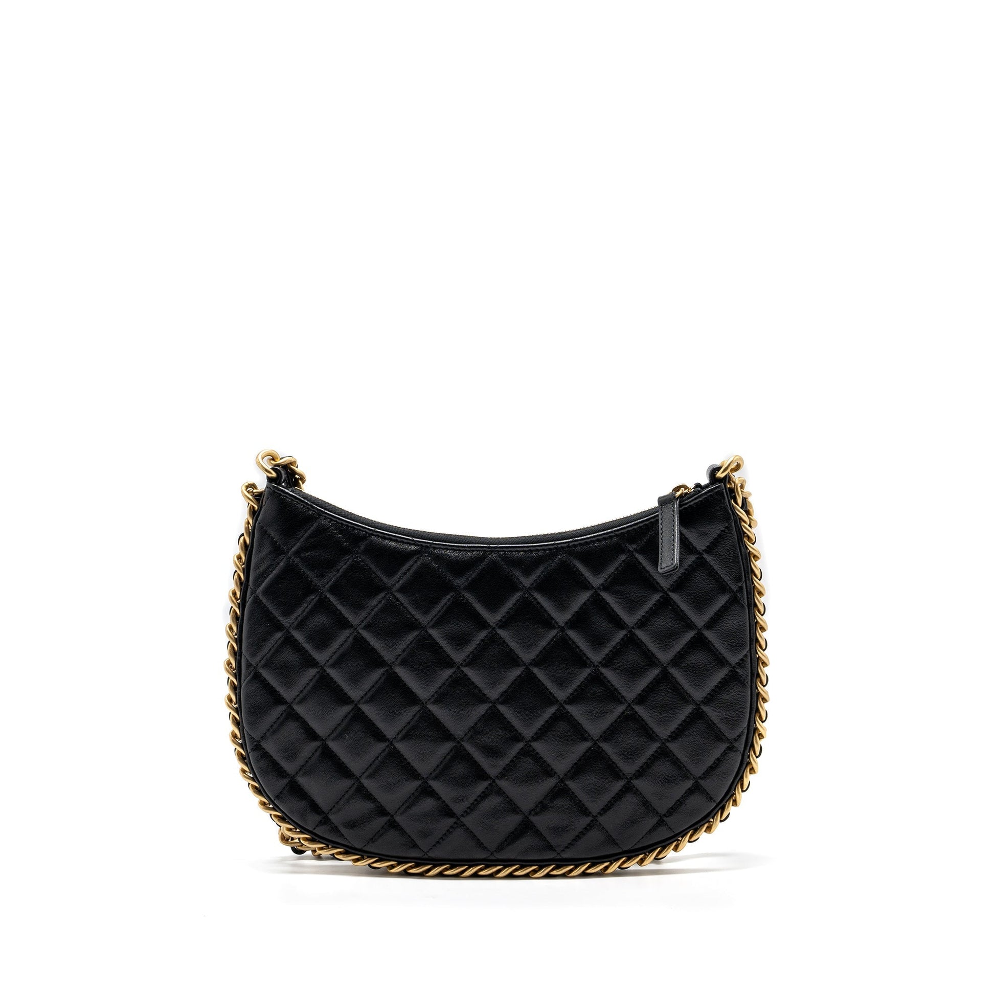 Chanel moon hobo goatskin brushed GHW microchip Black Crossbody Bag