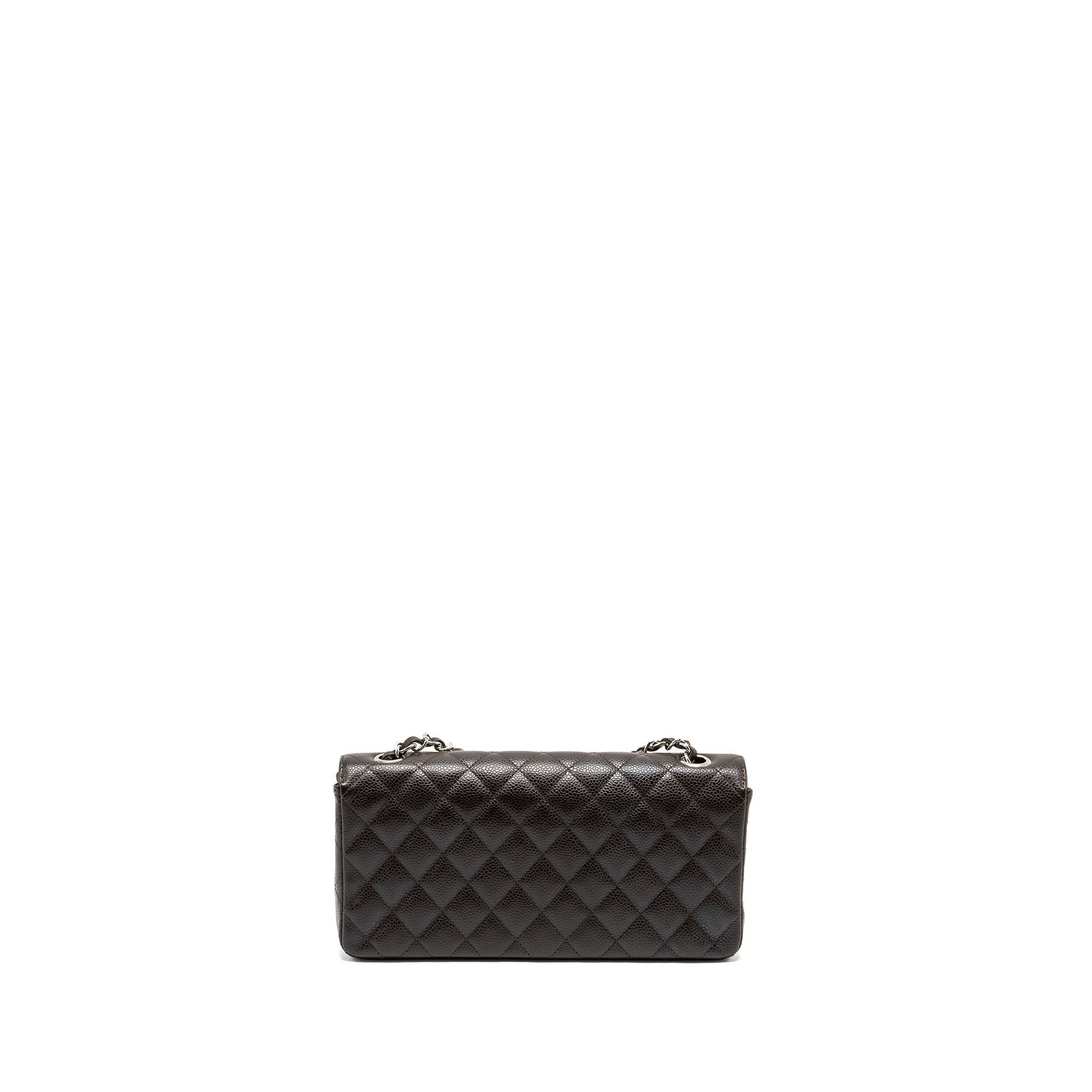 Chanel East West Classic quilted flap caviar Shoulder Bag