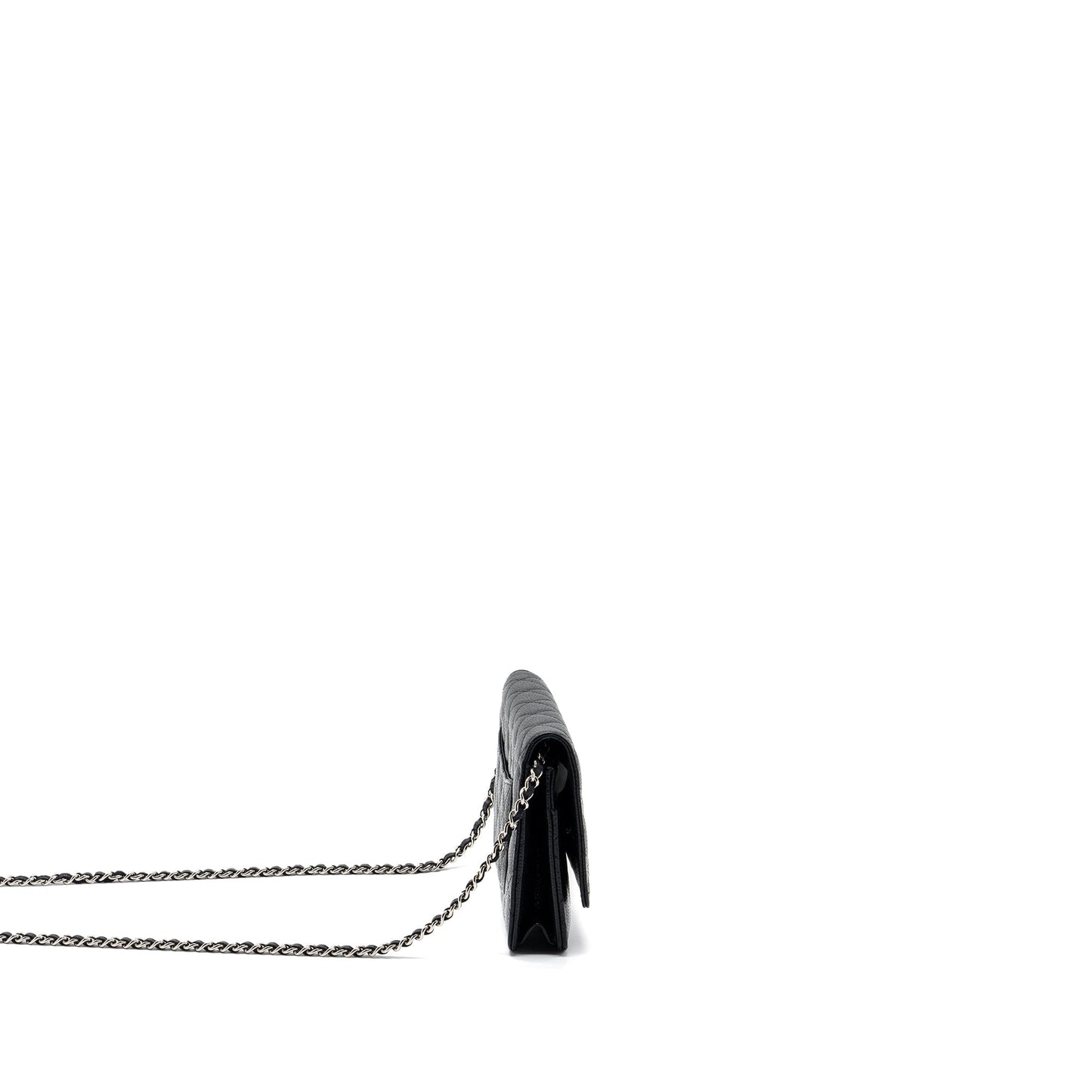 Chanel classic on caviar SHW Black Wallet Case Shw 7