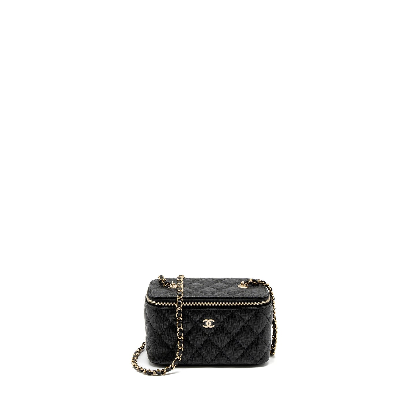 Chanel Long Vanity Caviar LGHW Microchip Black Handbag Lghw Microchip