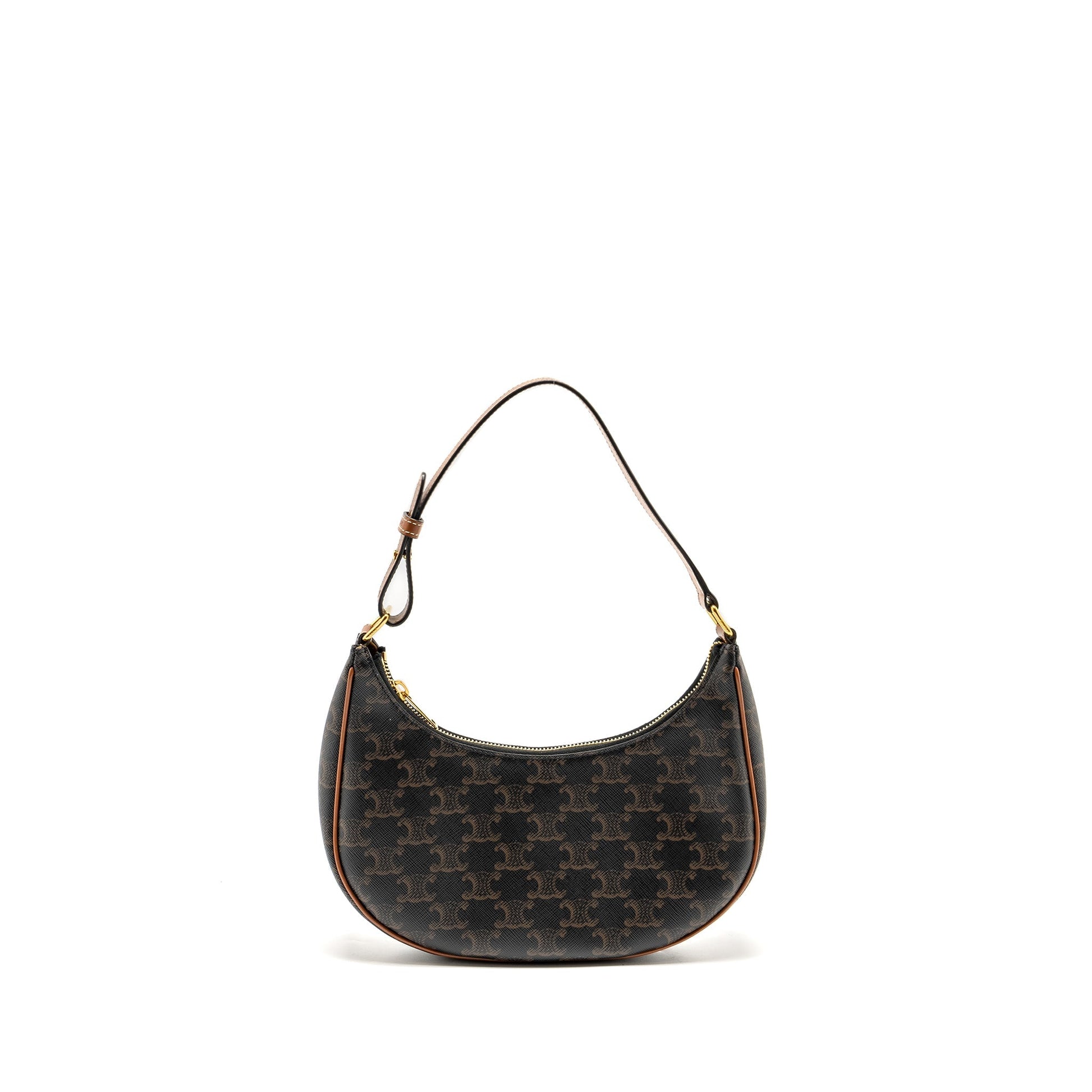 Purse Triomphe Calfskin Handbag Canvas Brown Travel Bag