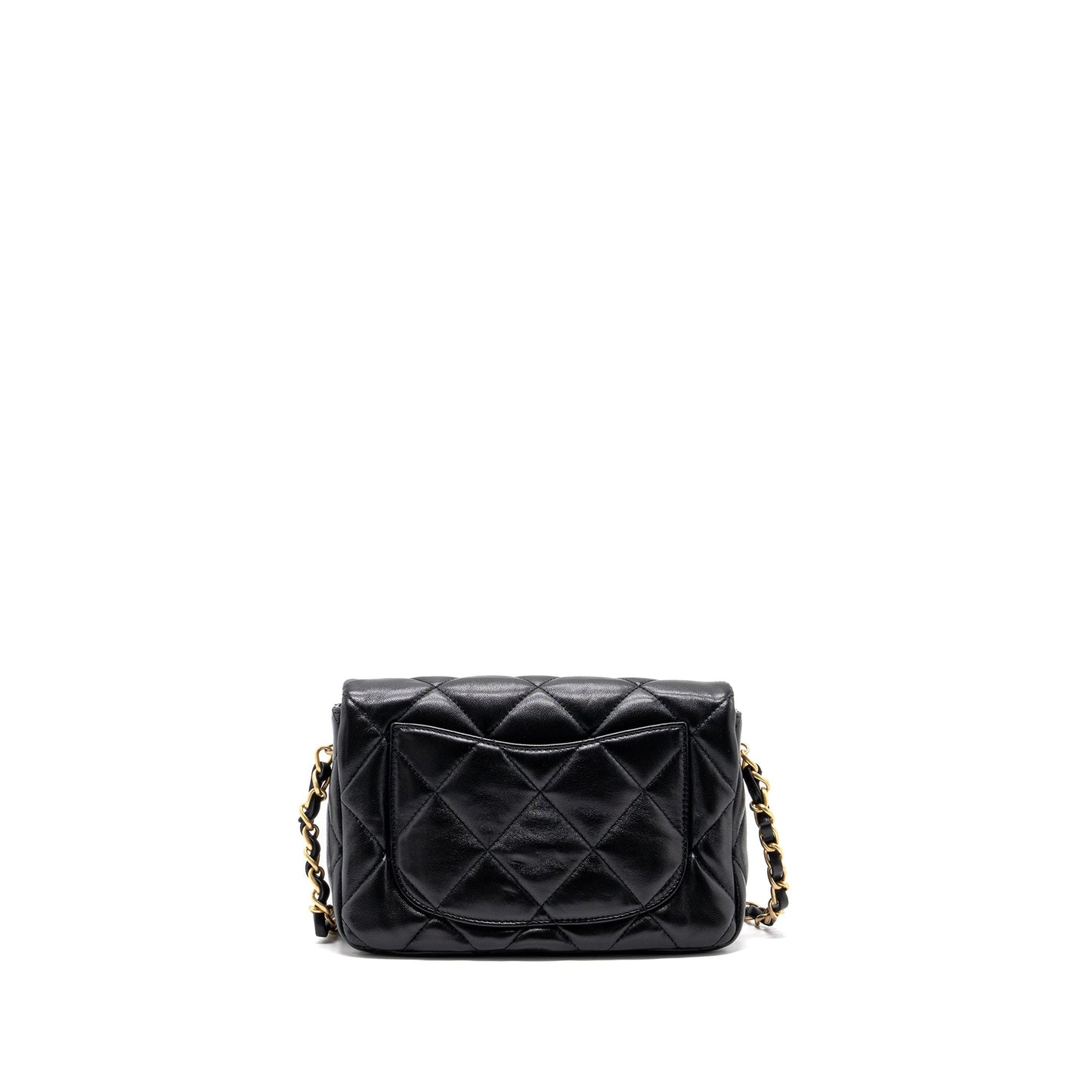 Chanel 23s Coco Love Flap Lambskin Brushed Black Shoulder Bag