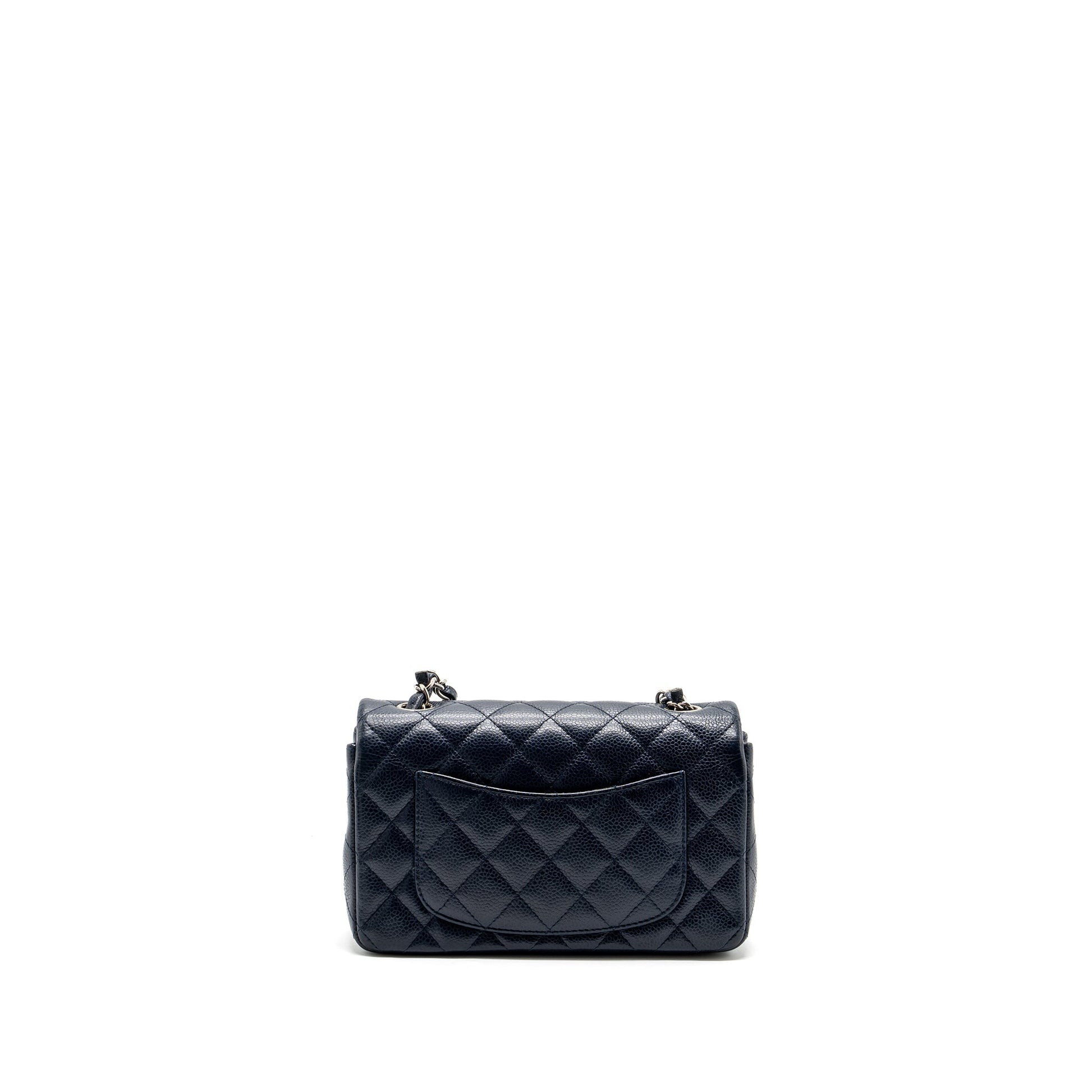 Chanel Classic Rectangular Flap Caviar Navy SHW Shoulder Bag