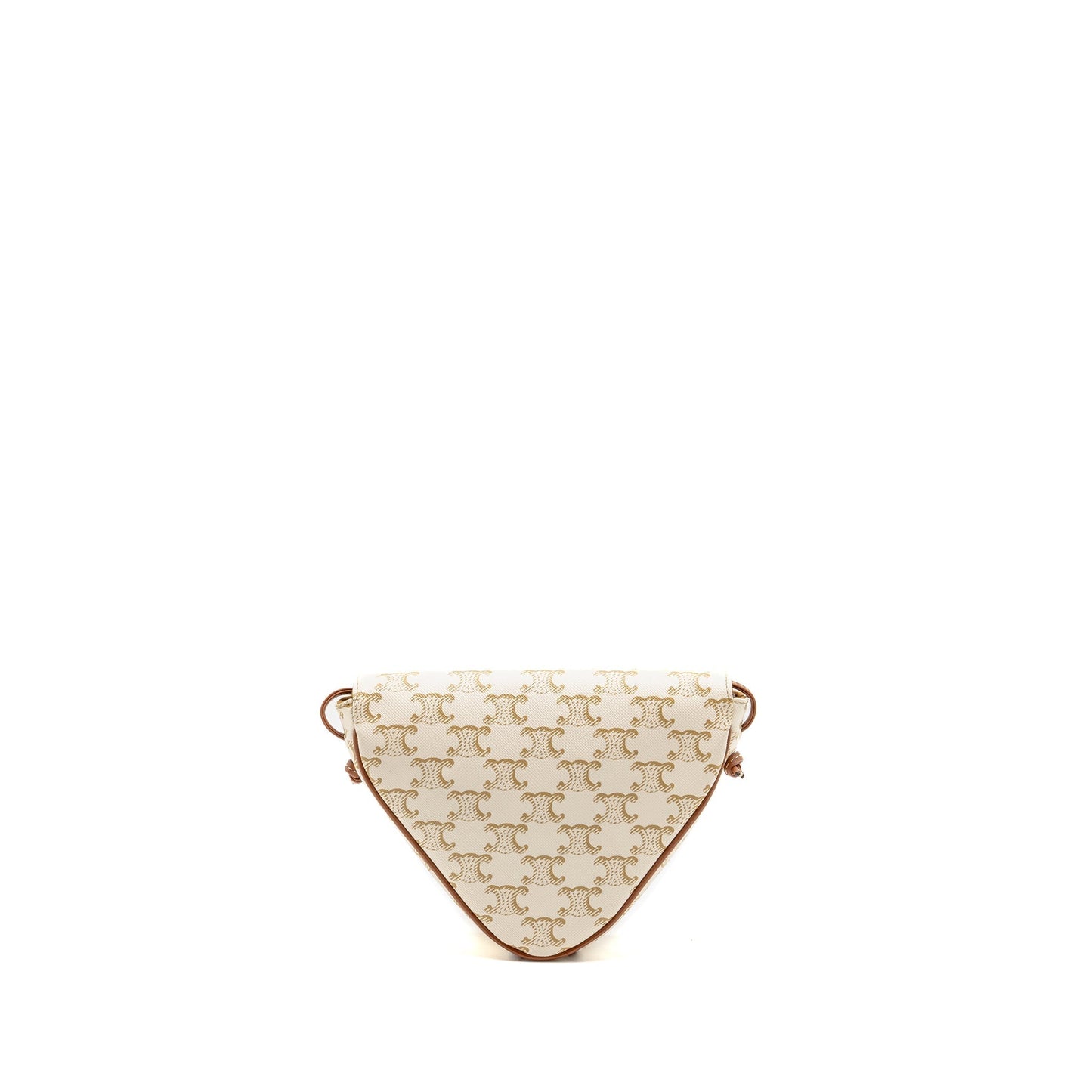 Luxury Triangle Shoulder Bag Triomphe Canvas White