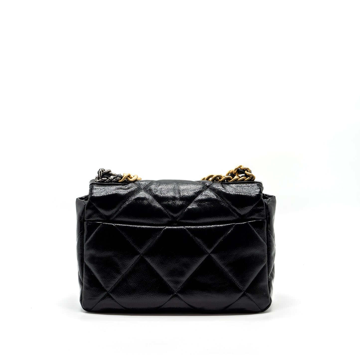 Chanel 19 shiny calfskin hardware Multicolor Multicolour Black Handbag