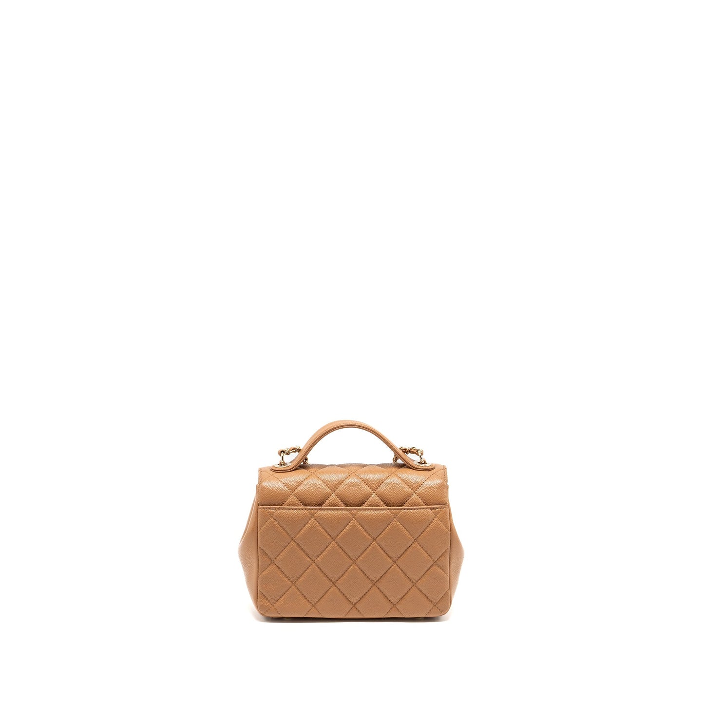 Chanel Business Affinity Caviar Dark LGHW Beige Small Handbag