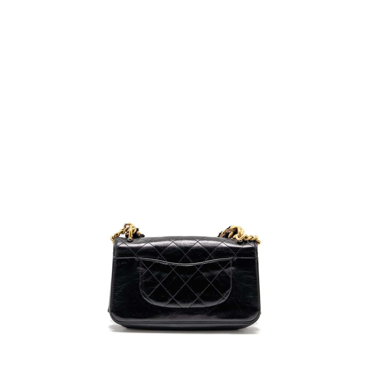 Chanel Quilted Flap Giant Handle Calfskin GHW Black Shoulder Bag
