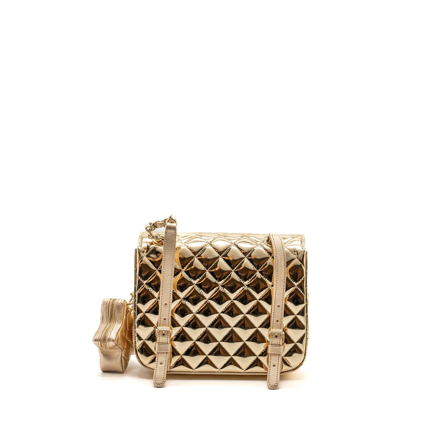 Chanel 24C backpack tar patent LGHW microchip Gold Leather