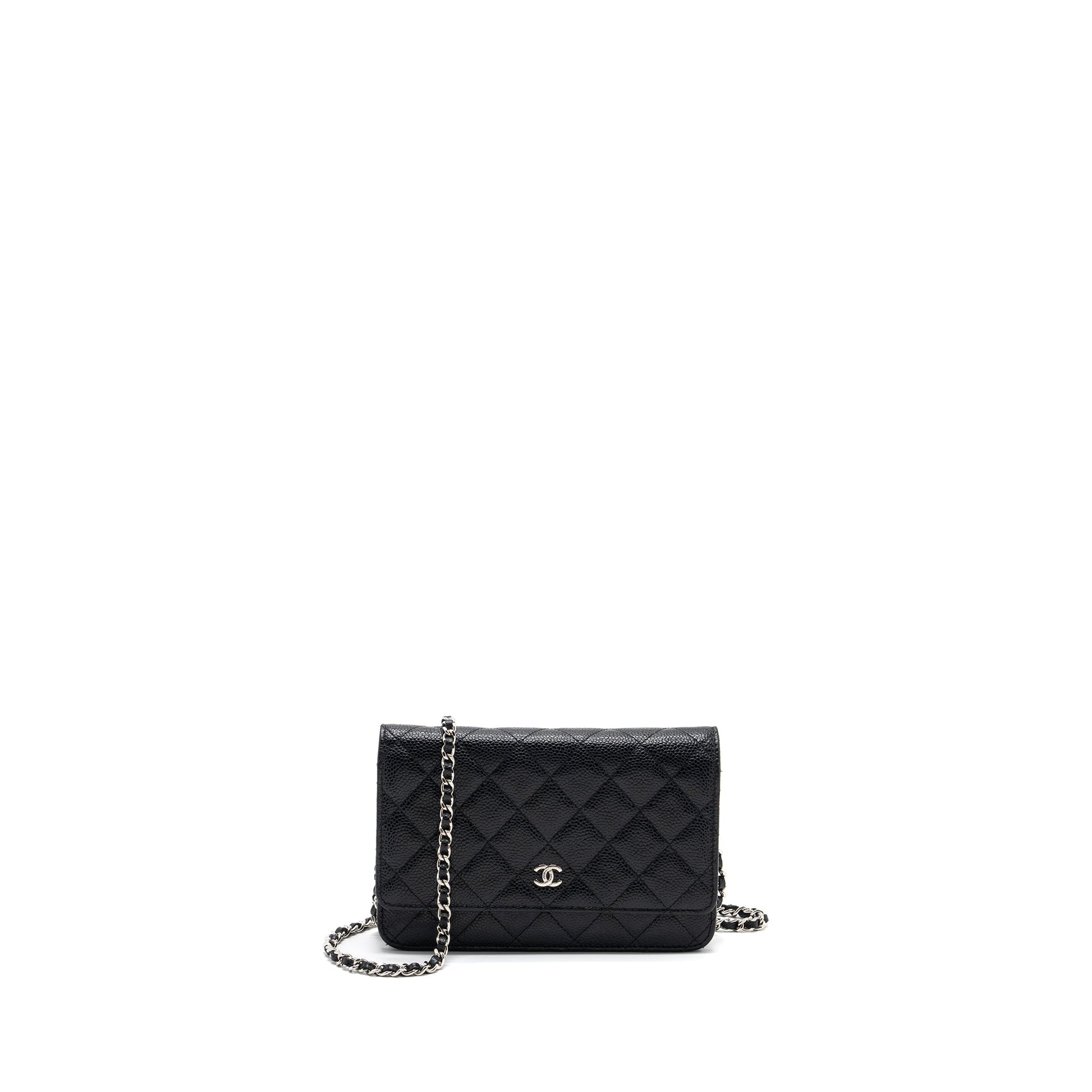 Chanel classic on caviar SHW Black Wallet Case Shw 7