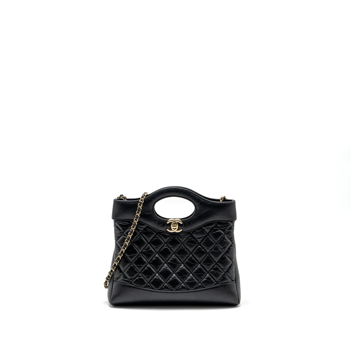Chanel 31 Calfskin LGHW Microchip Black Mini Bag