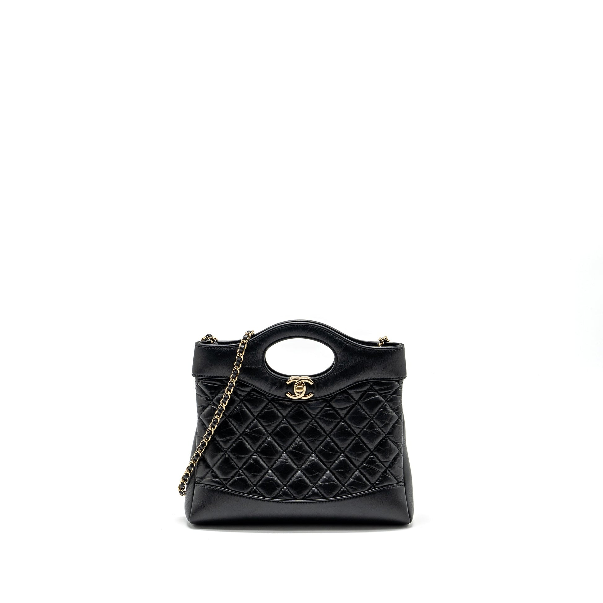 Chanel 31 Calfskin LGHW Microchip Black Mini Bag