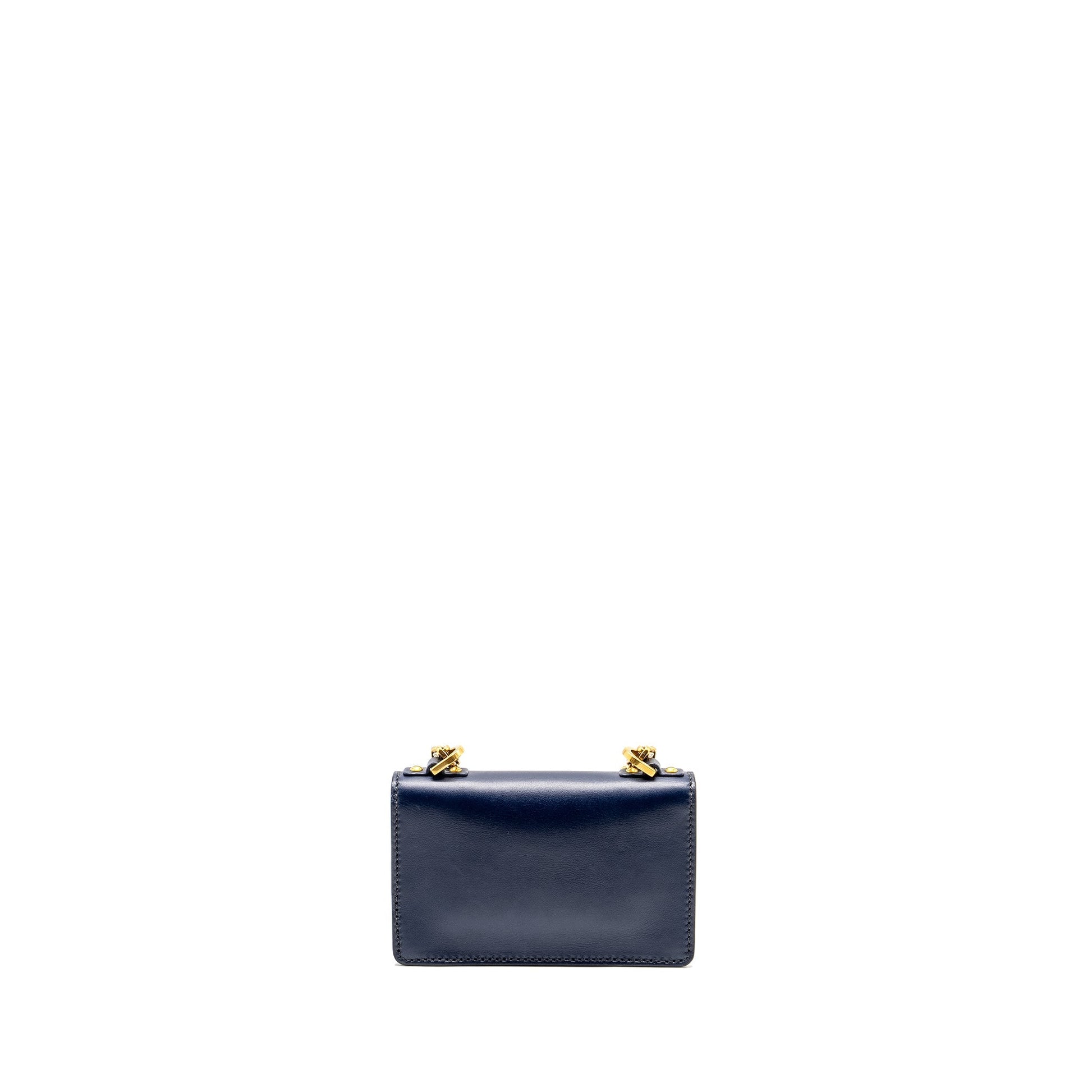 Dior Jâ Flap Purse Calfskin Navy Handbag Blue Mini Travel Bag