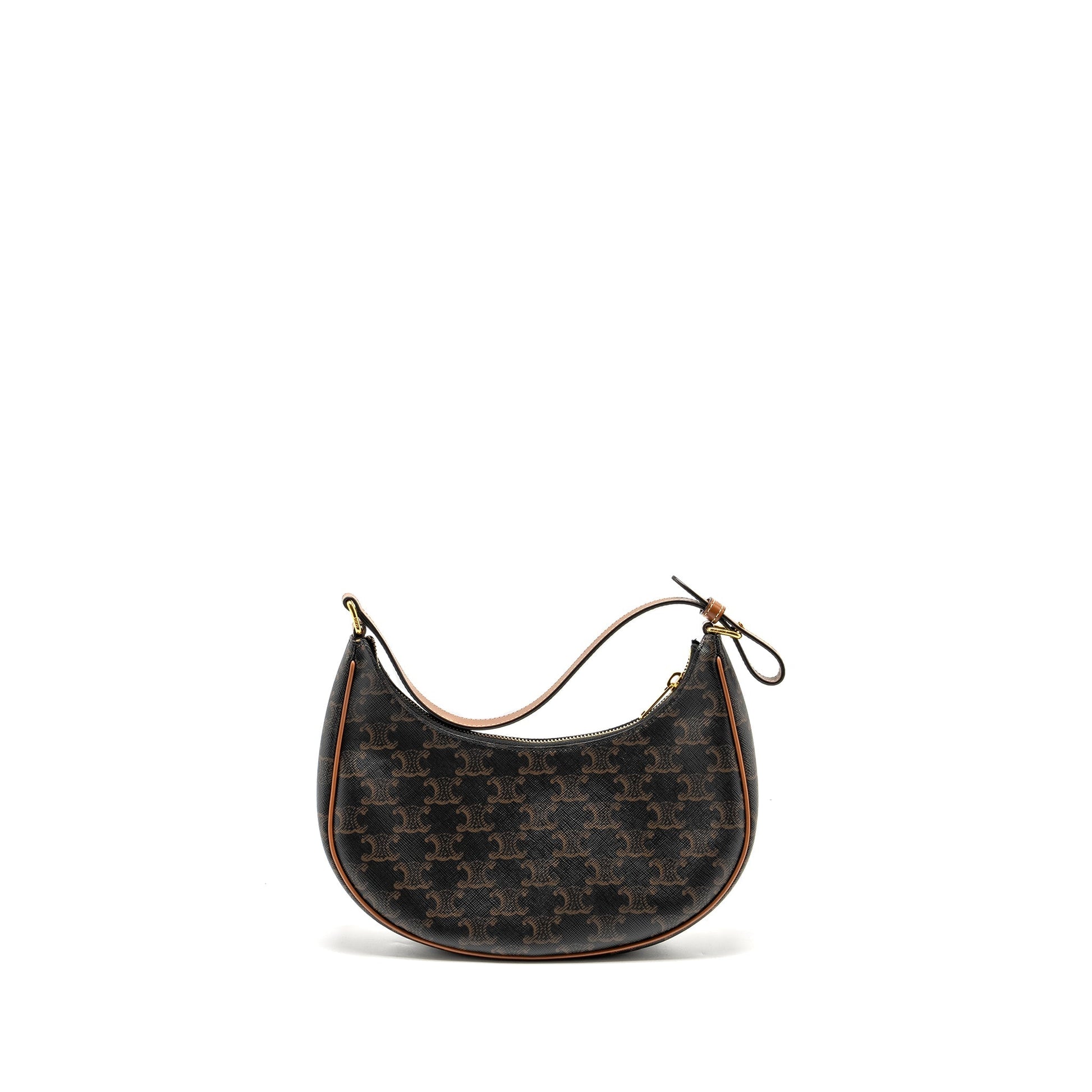 Purse Triomphe Calfskin Handbag Canvas Brown Travel Bag