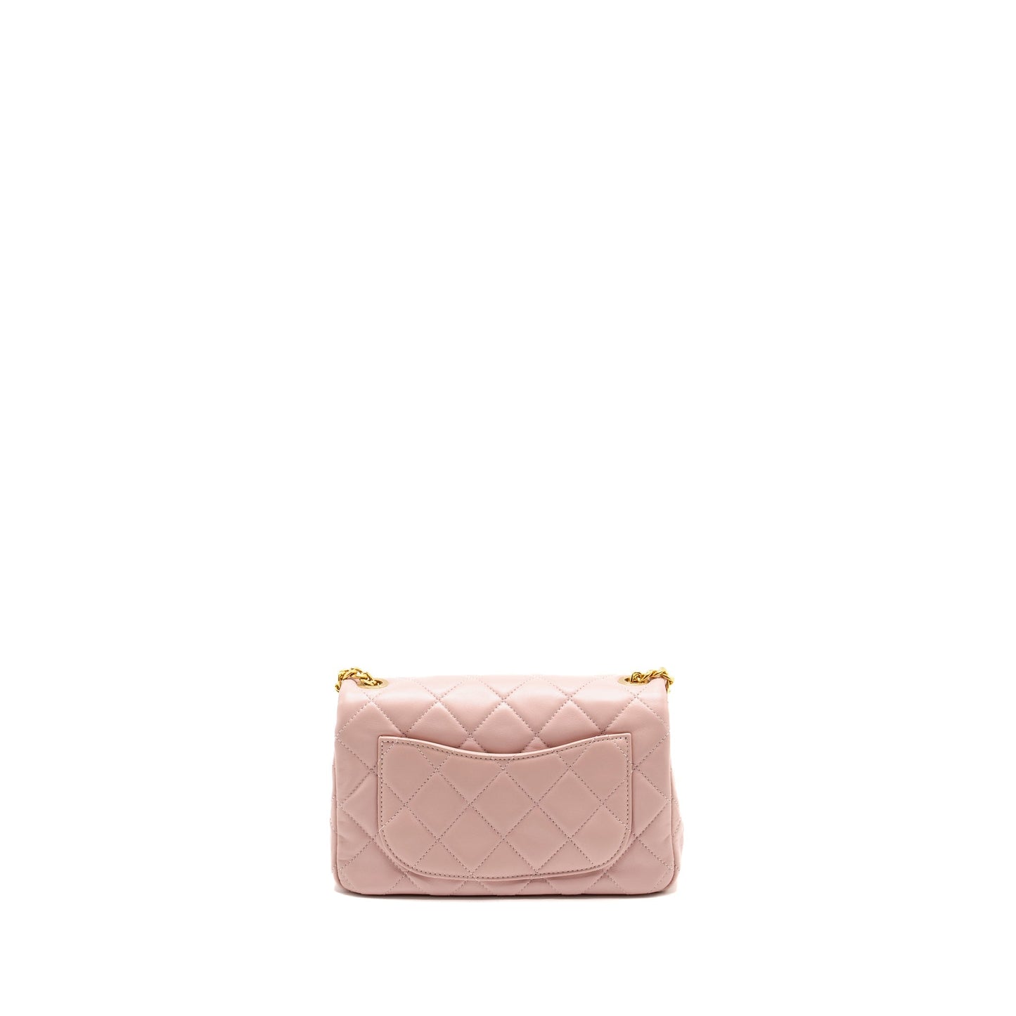Chanel 22b Flap Gem Lambskin Dust GHW Pink Shoulder Bag