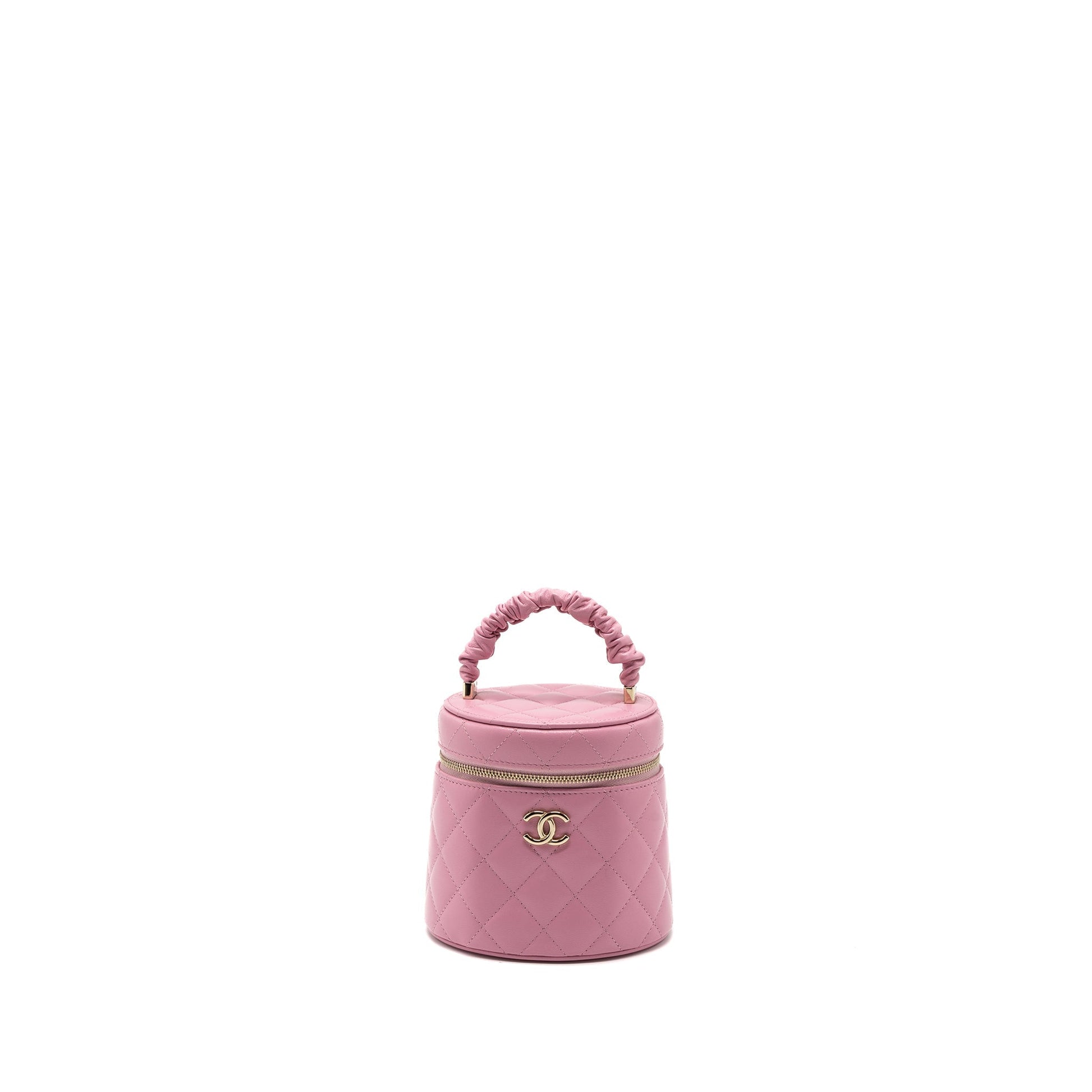 Chanel Top Handle Vanity Lambskin LGHW Pink Handbag