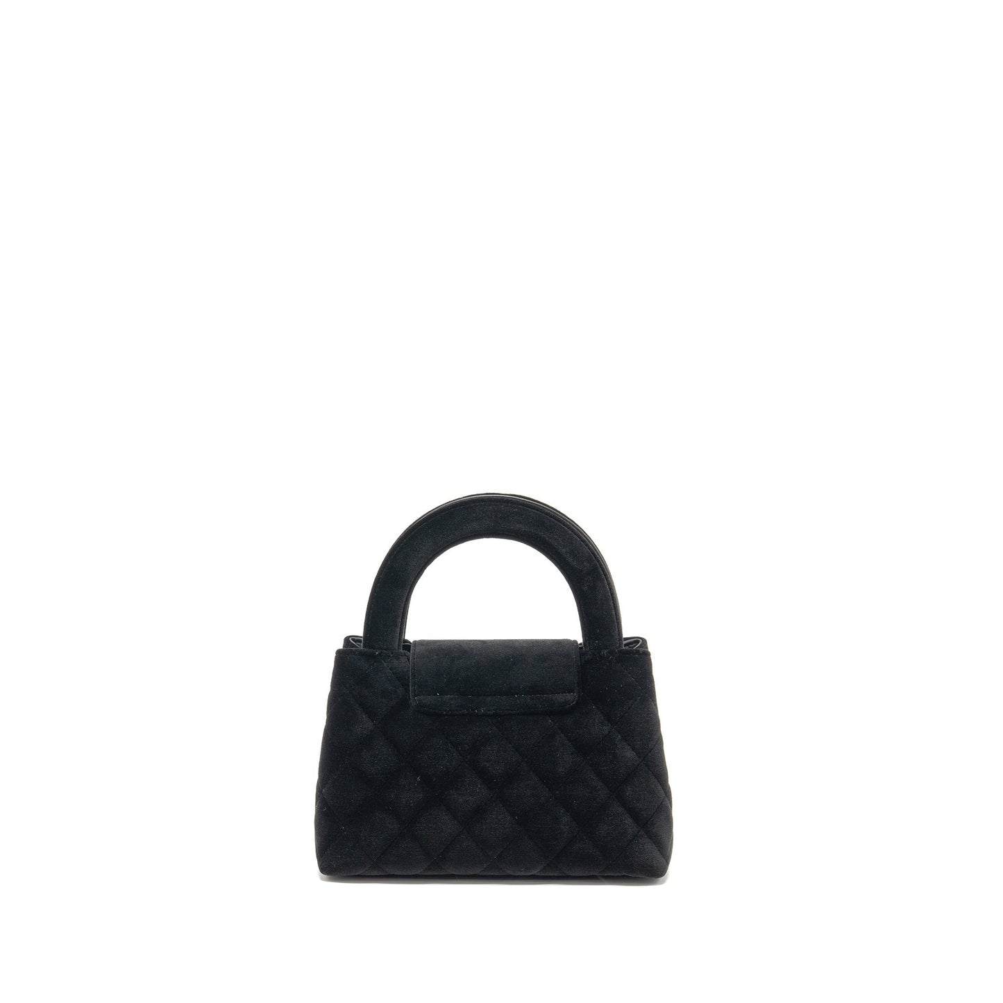 Chanel Kelly Shopping Velvet GHW microchip Black Tote Bag