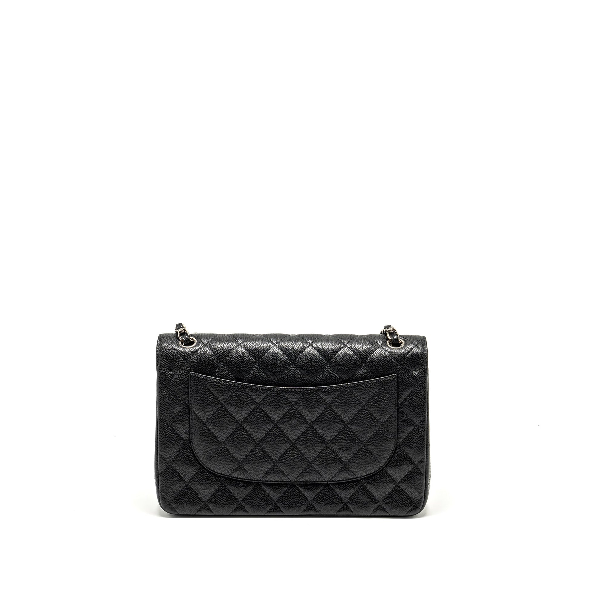 Chanel Jumbo Classic double flap caviar SHW Black Shoulder Bag Shw 4