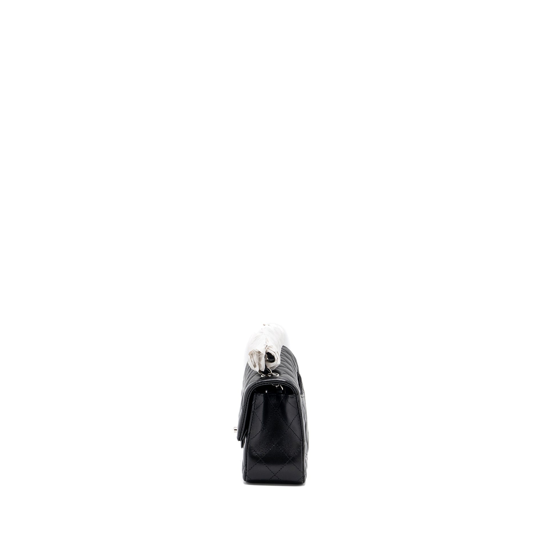 Chanel rectangular flap lambskin HW microchip Black Shoulder Bag