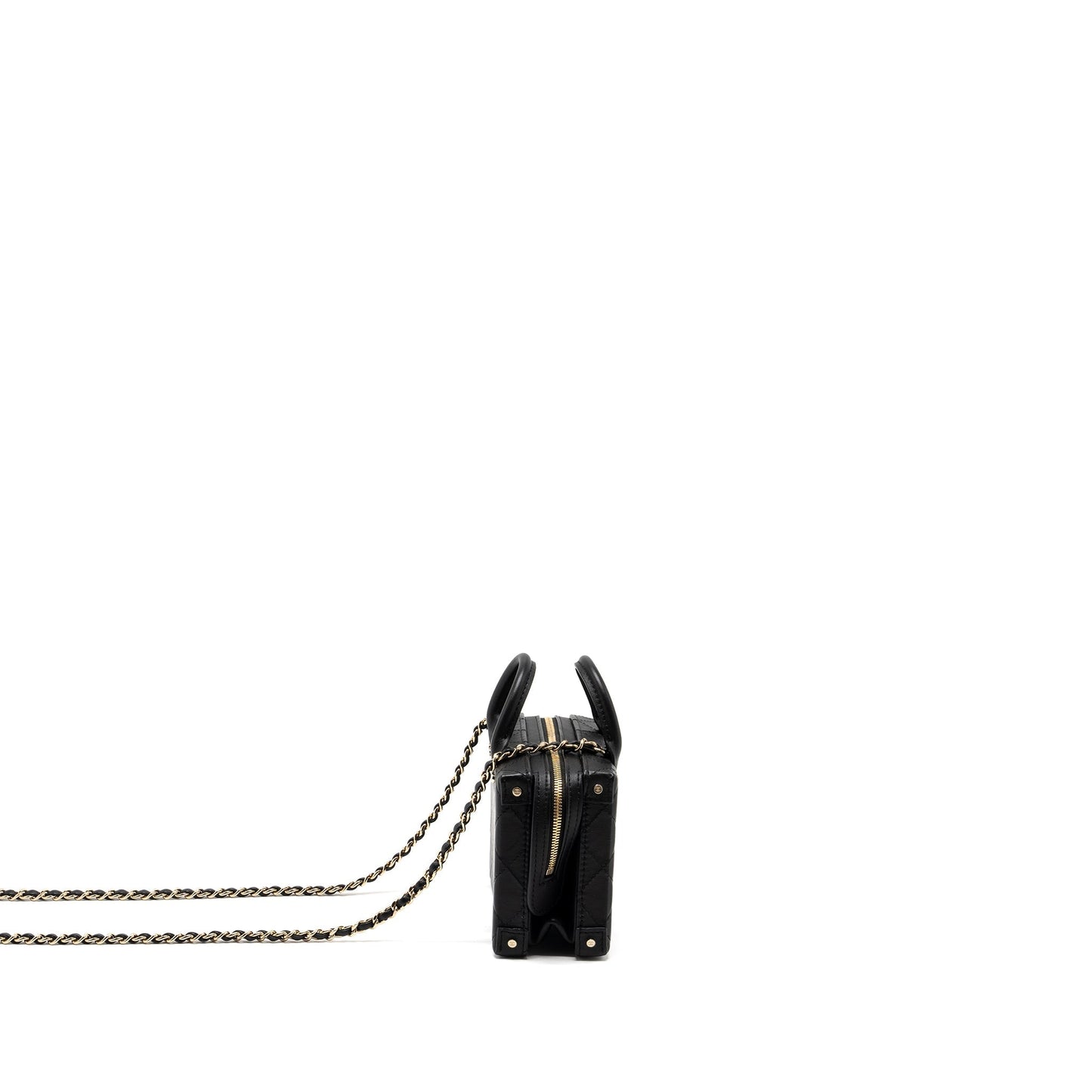 Chanel 22B Vanity Calfskin GHW Microchip Black Small Handbag