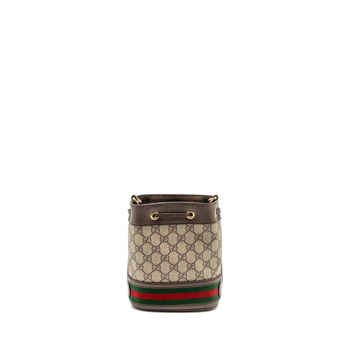 Gucci Ophidia Bucket Bag Supreme Ebony Canvas Beige