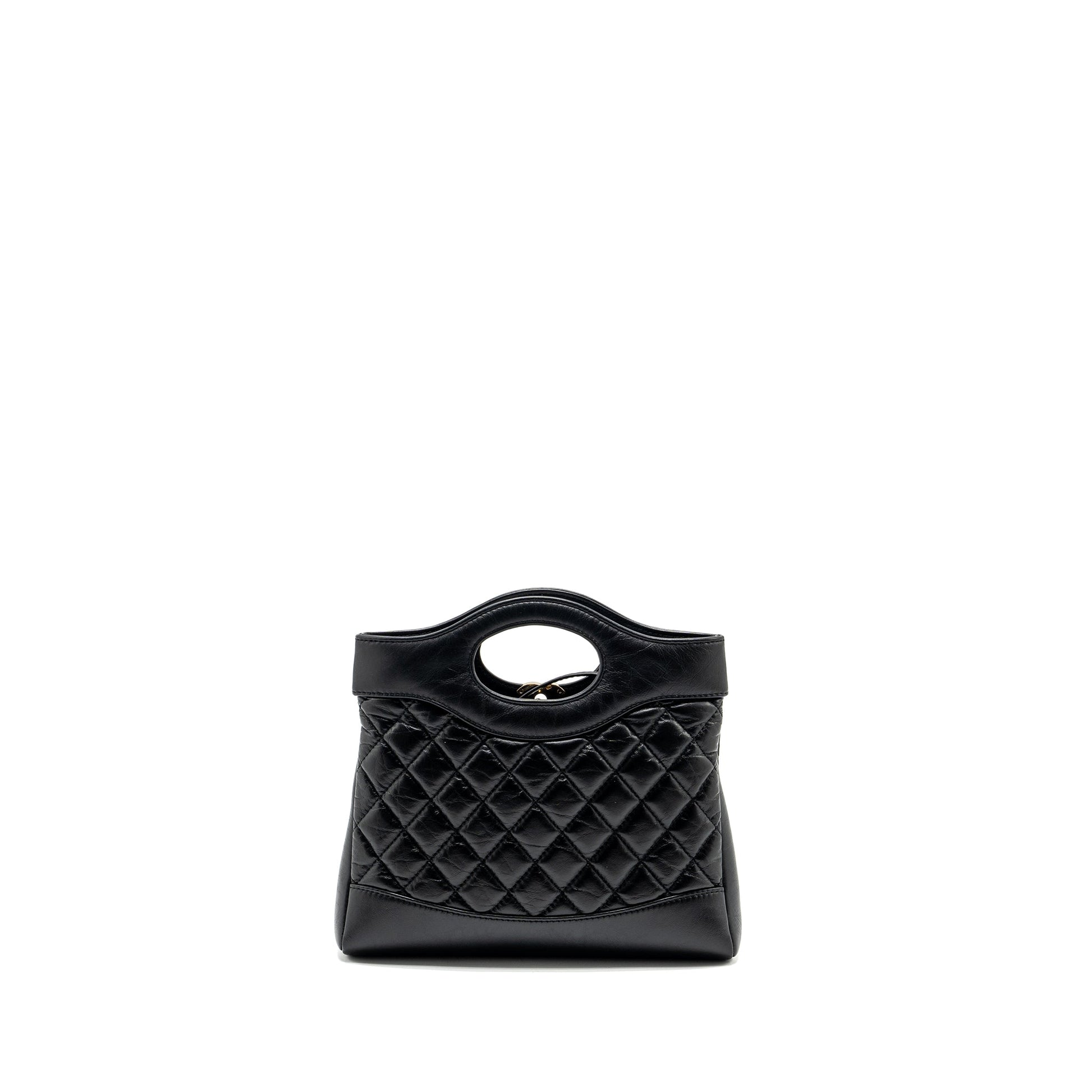 Chanel 31 Calfskin LGHW Microchip Black Mini Bag