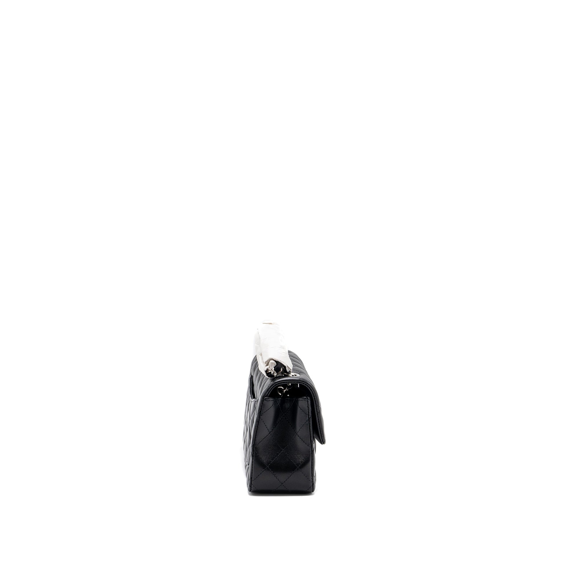 Chanel rectangular flap lambskin HW microchip Black Shoulder Bag