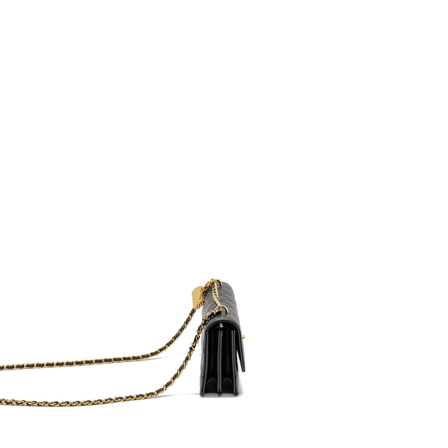 Chanel 23s On Charm Caviar GHW Microchip Black Key Chain Ghwmicrochip 1