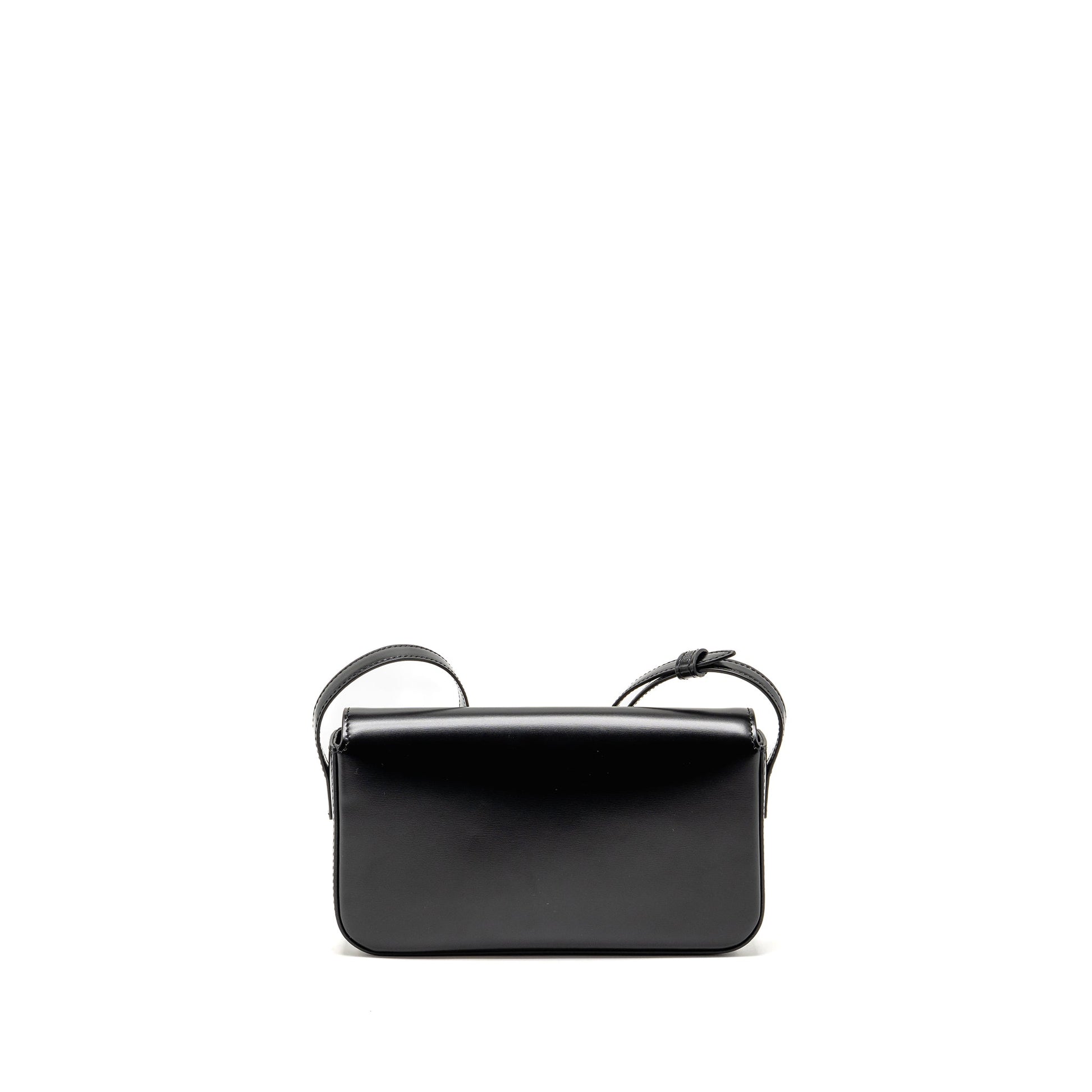 Triomphe Purse Calfskin Handbag Black Mini Travel Bag