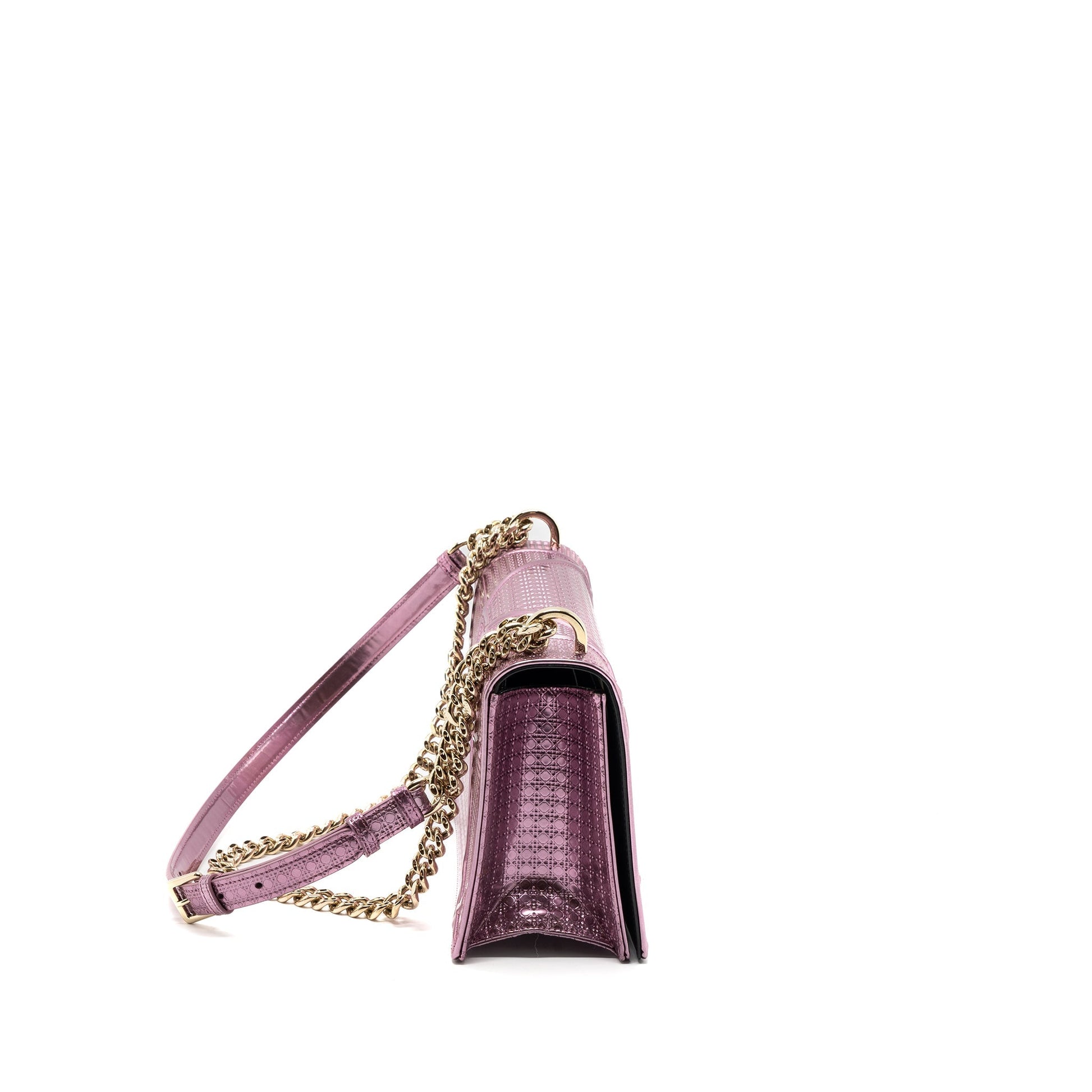 Dior ama Purse Metallic Handbag Pink Travel Bag