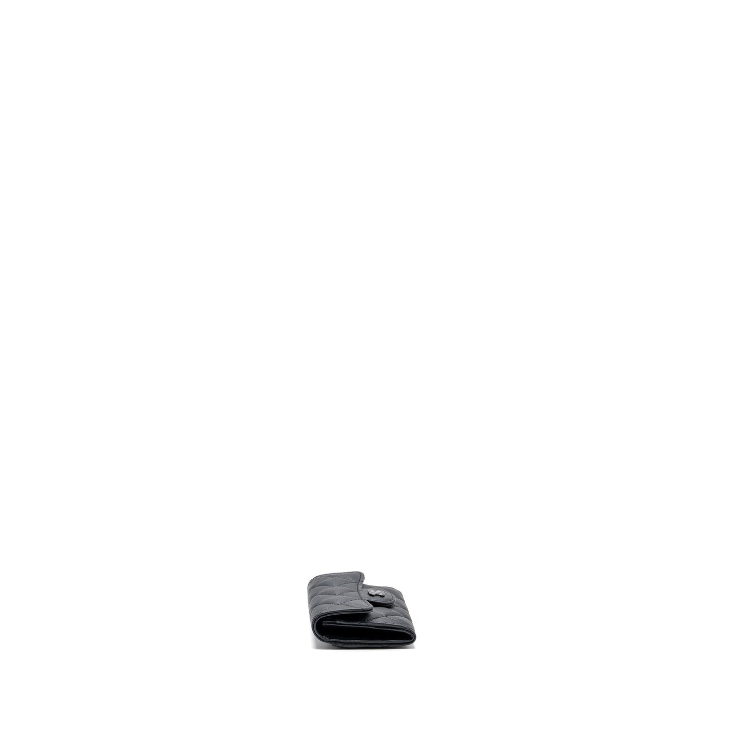 Chanel Classic Flap Card Holder Lambskin So Black Wallet Case