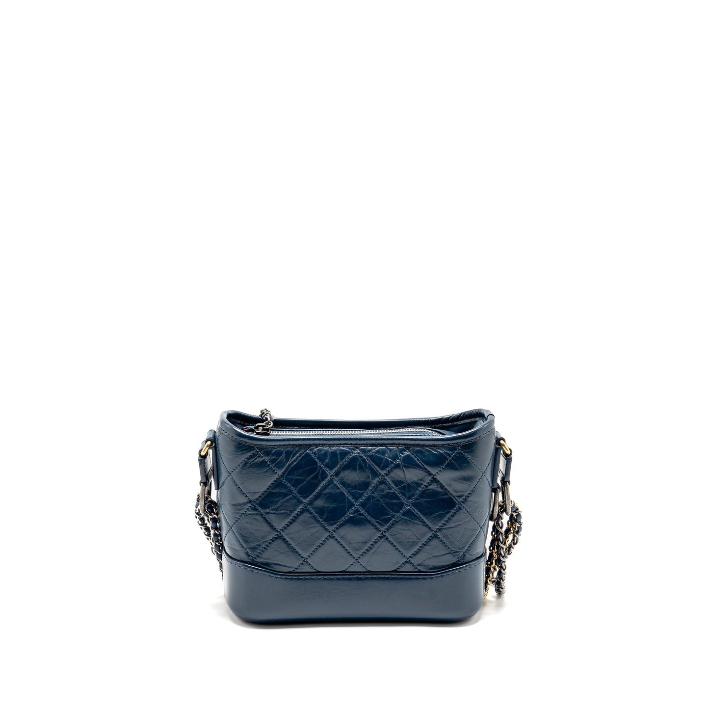 Chanel Gabrielle Hobo Aged Calfskin Multicoloured Hardware Blue Small Shoulder Bag