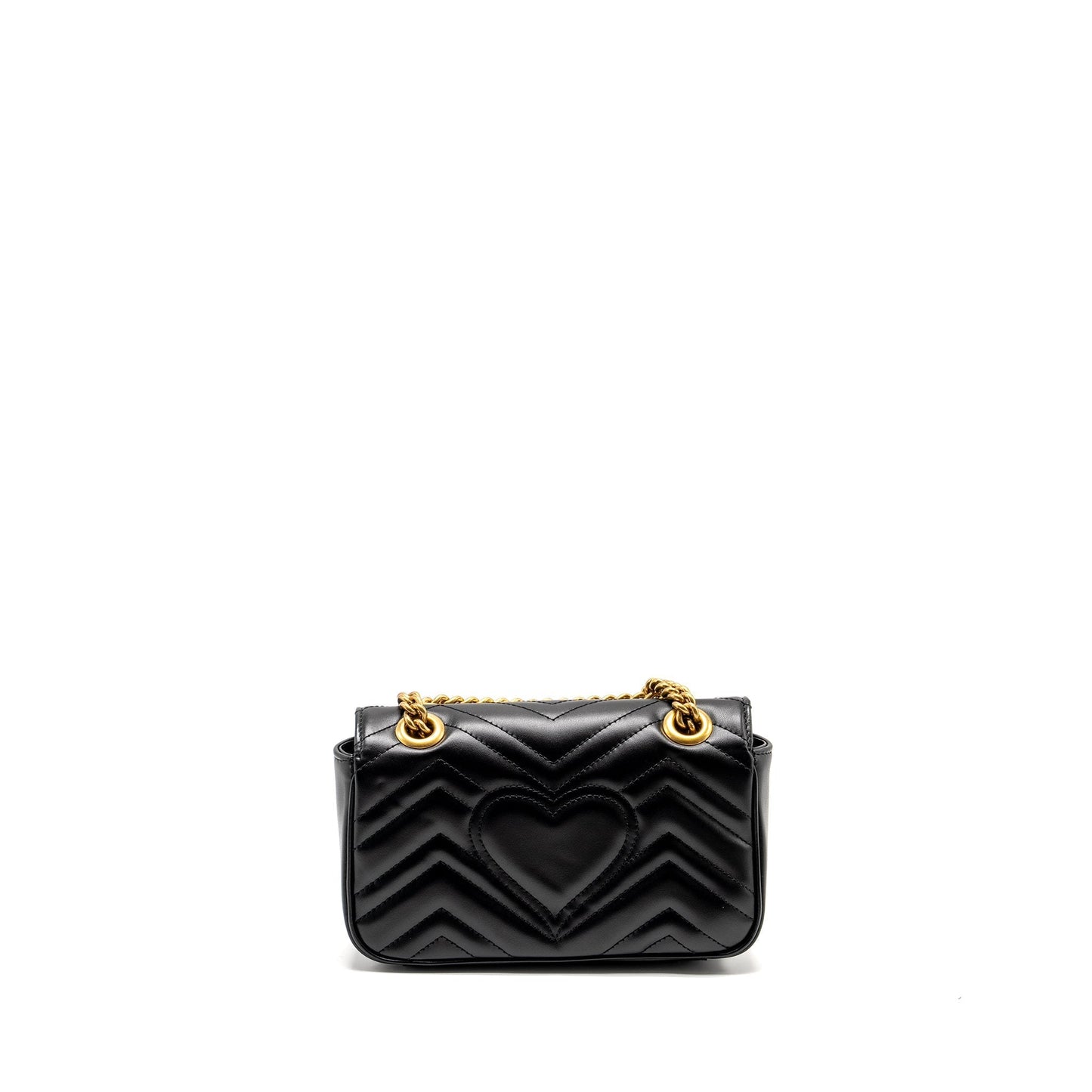 Gucci Marmont Shoulder Bag Calfskin Black Mini