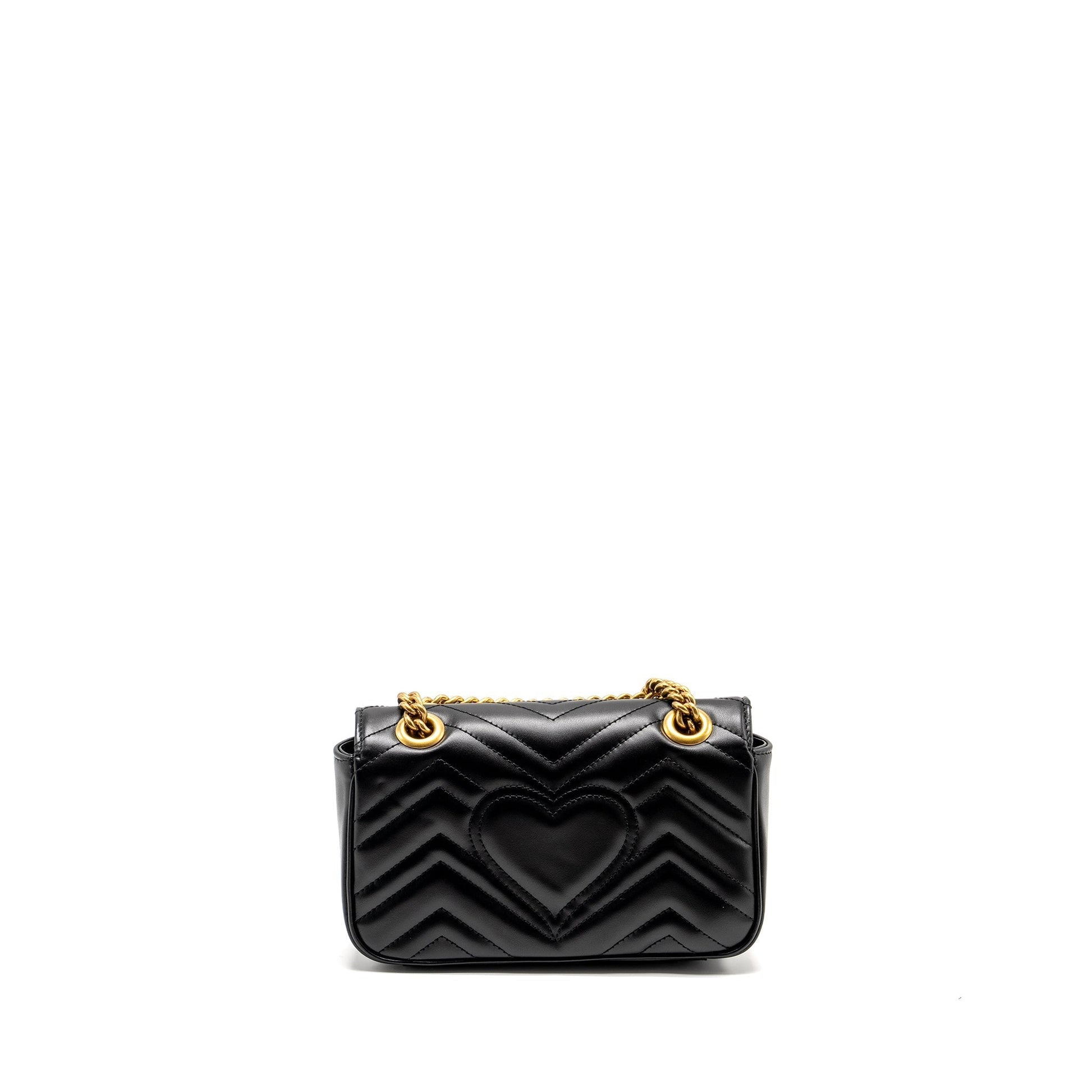 Gucci Marmont Shoulder Bag Calfskin Black Mini