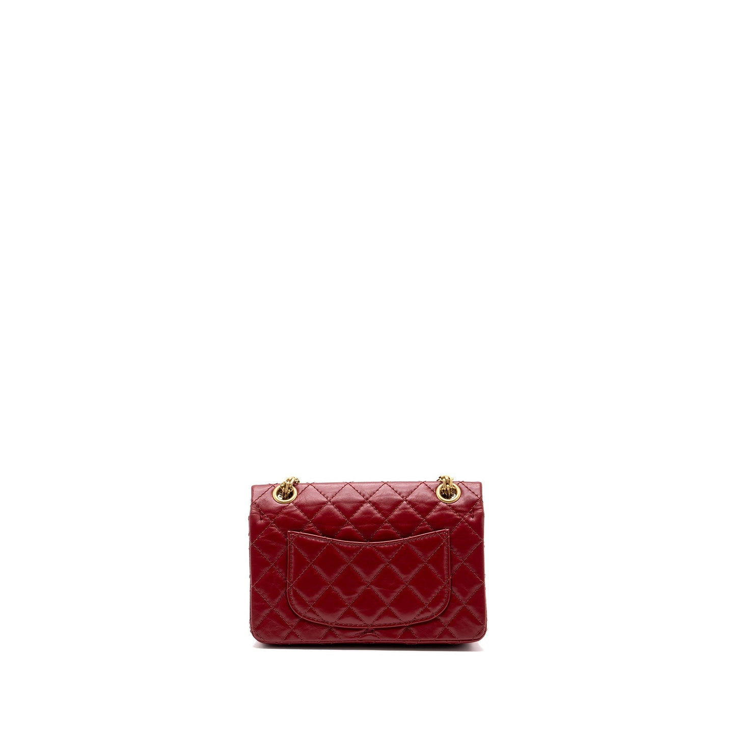 Chanel 2.55 reissue flap aged calfskin GHW Red Shoulder Bag