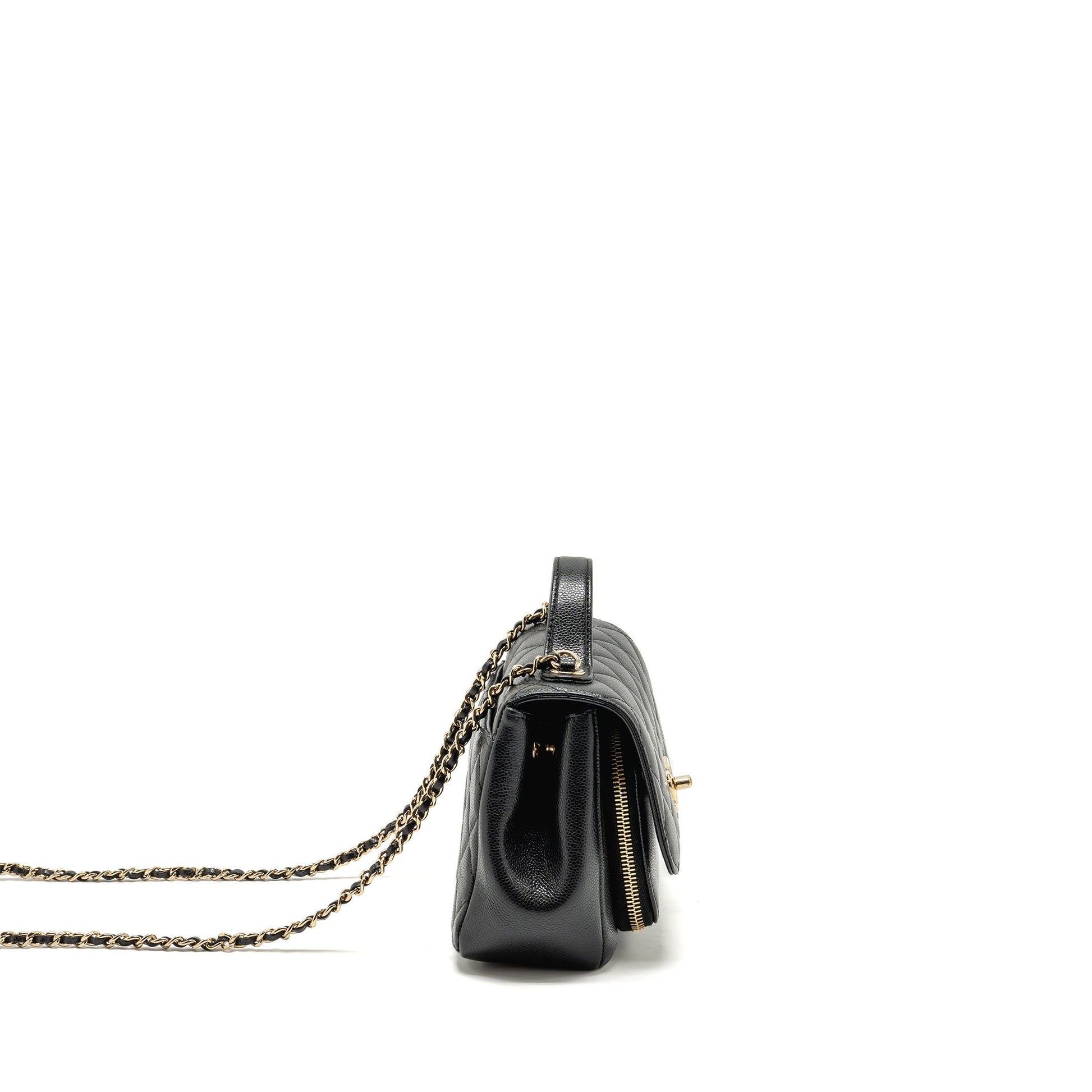 Chanel Business Affinity Caviar LGHW Black Small Handbag Lghw 1