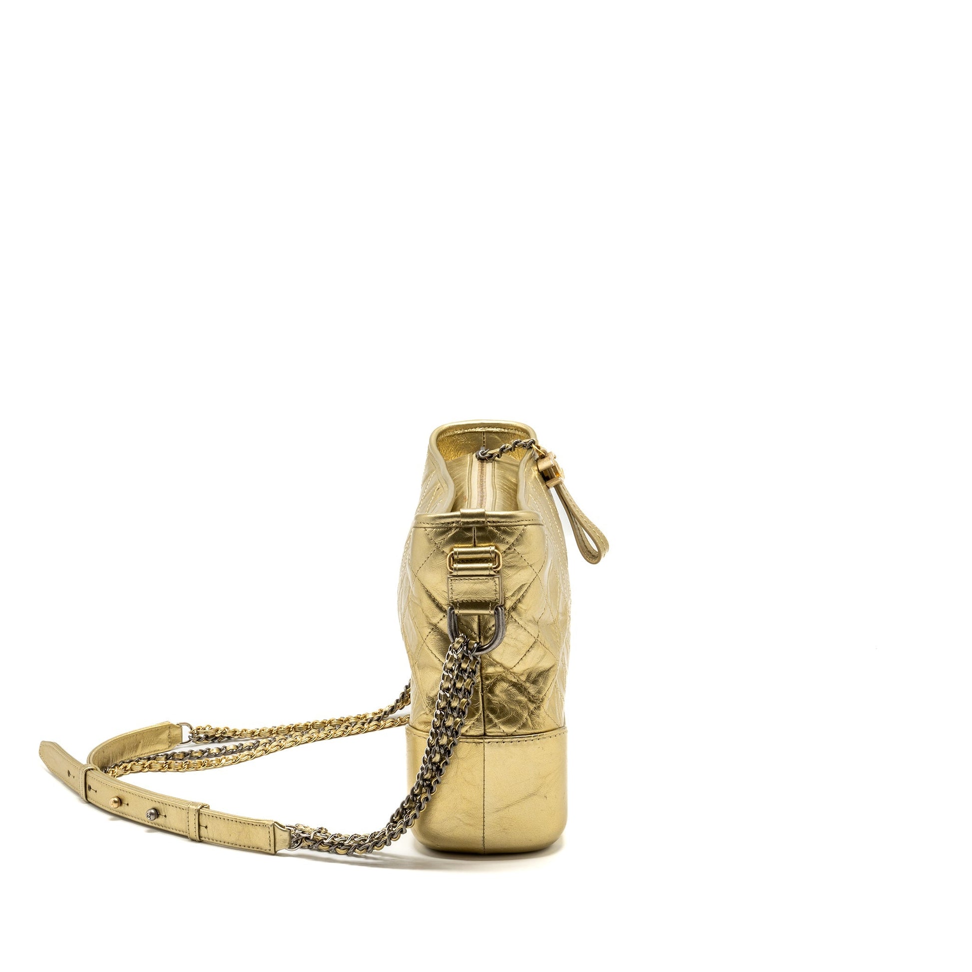 Chanel Gabrielle hobo calfskin Multicolor Multicolour Gold Shoulder Bag