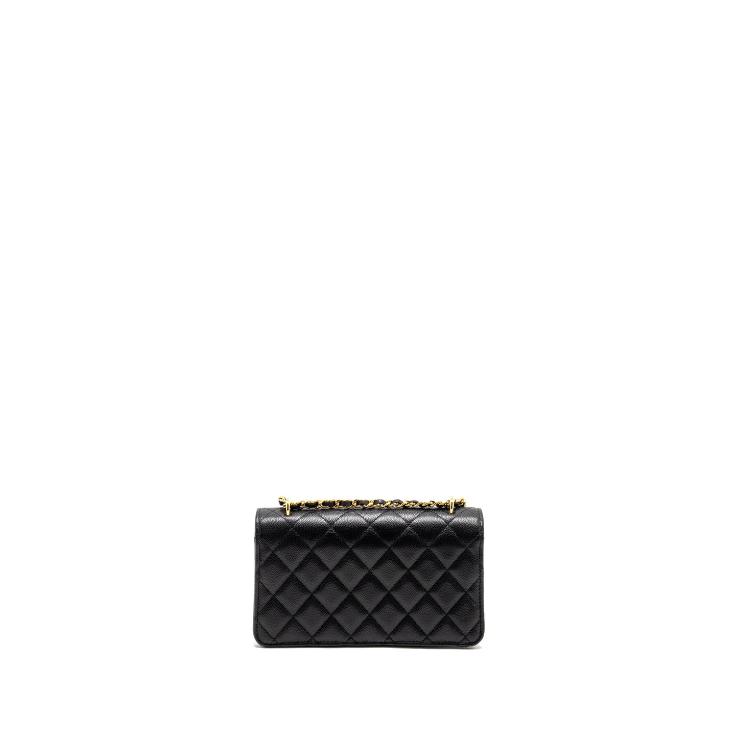 Chanel 23s On Charm Caviar GHW Microchip Black Key Chain Ghwmicrochip 1