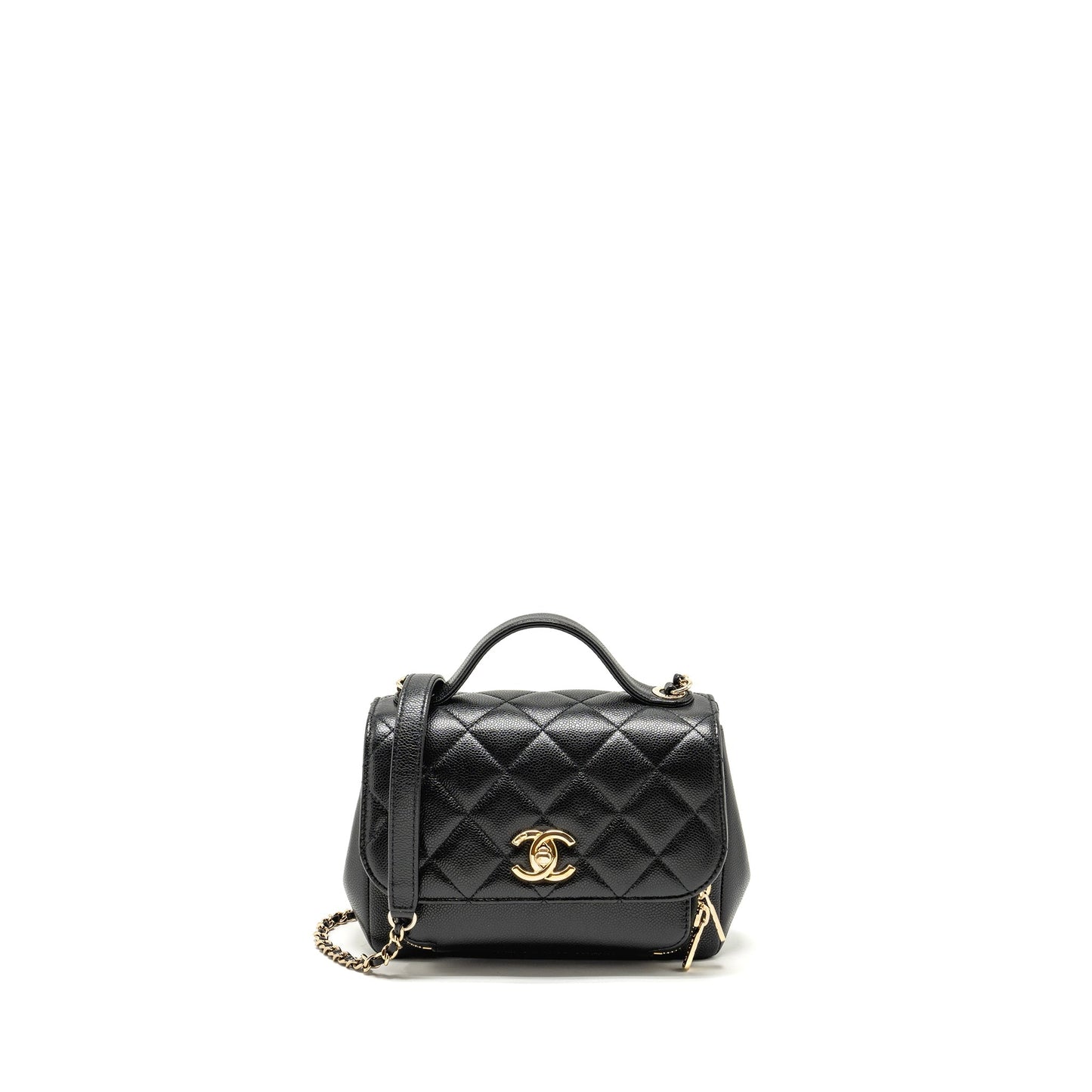 Chanel Business Affinity Caviar LGHW Black Small Handbag Lghw 1