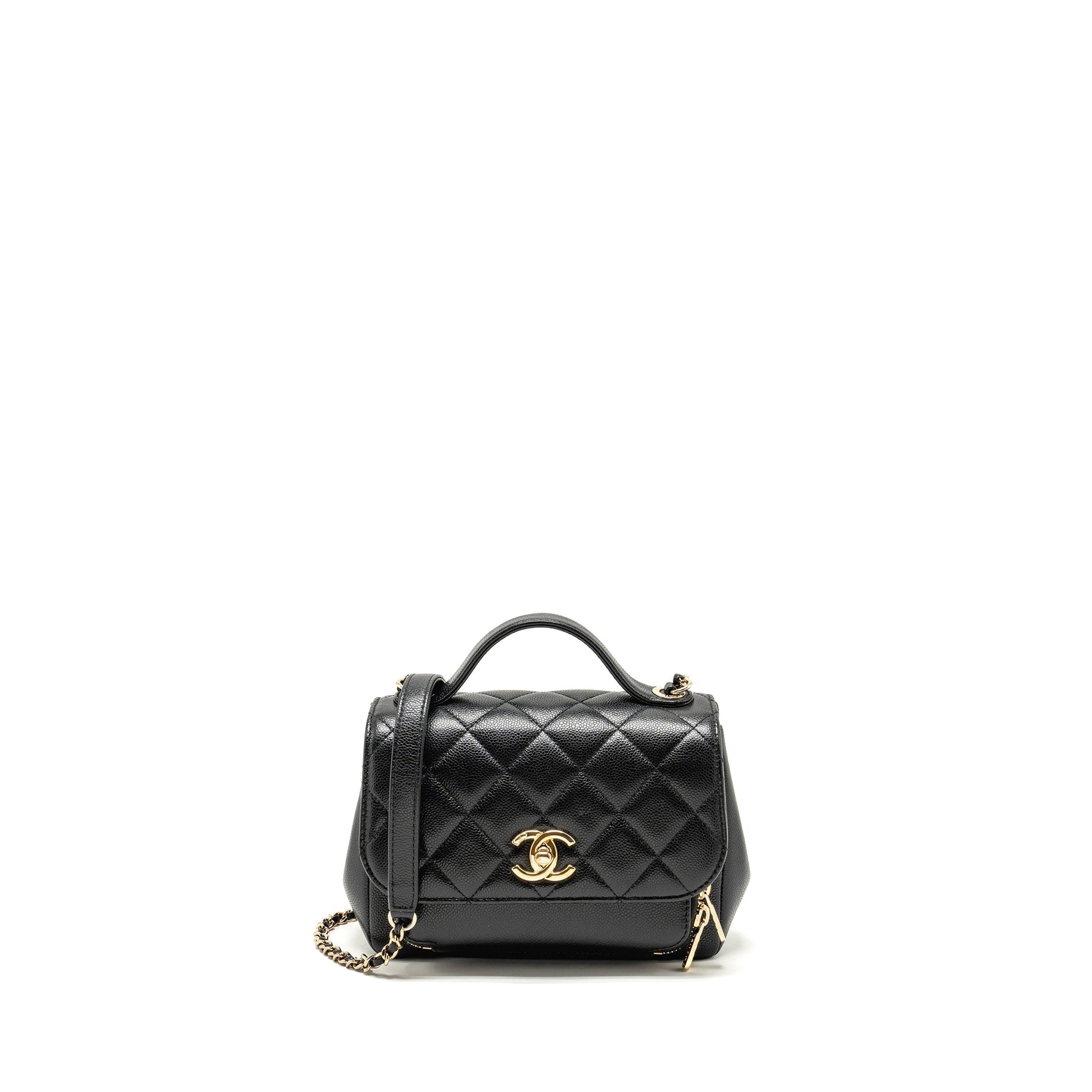 Chanel Business Affinity Caviar LGHW Black Small Handbag Lghw 1