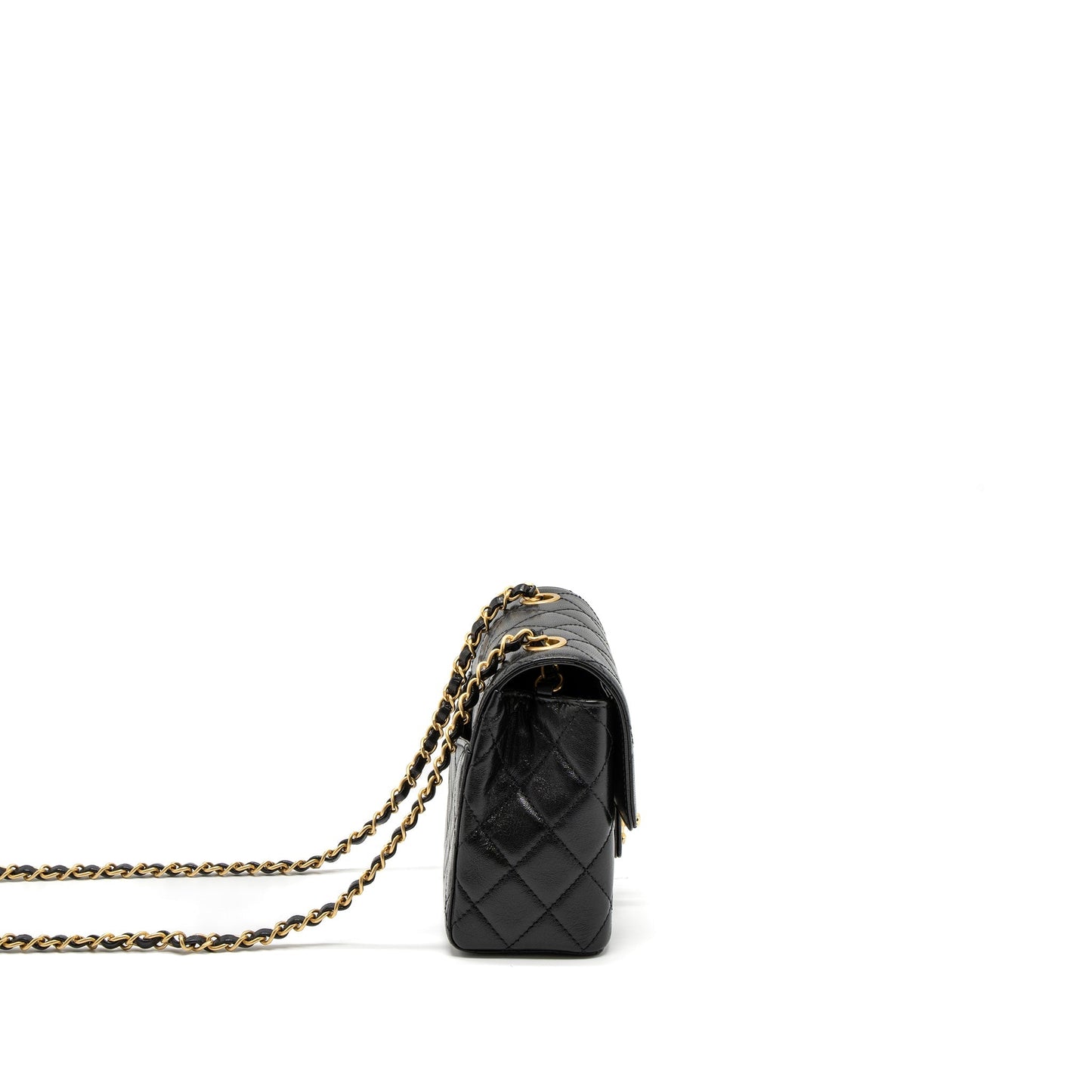 Chanel 22K Retro New Classic Square Flap Black Shoulder Bag