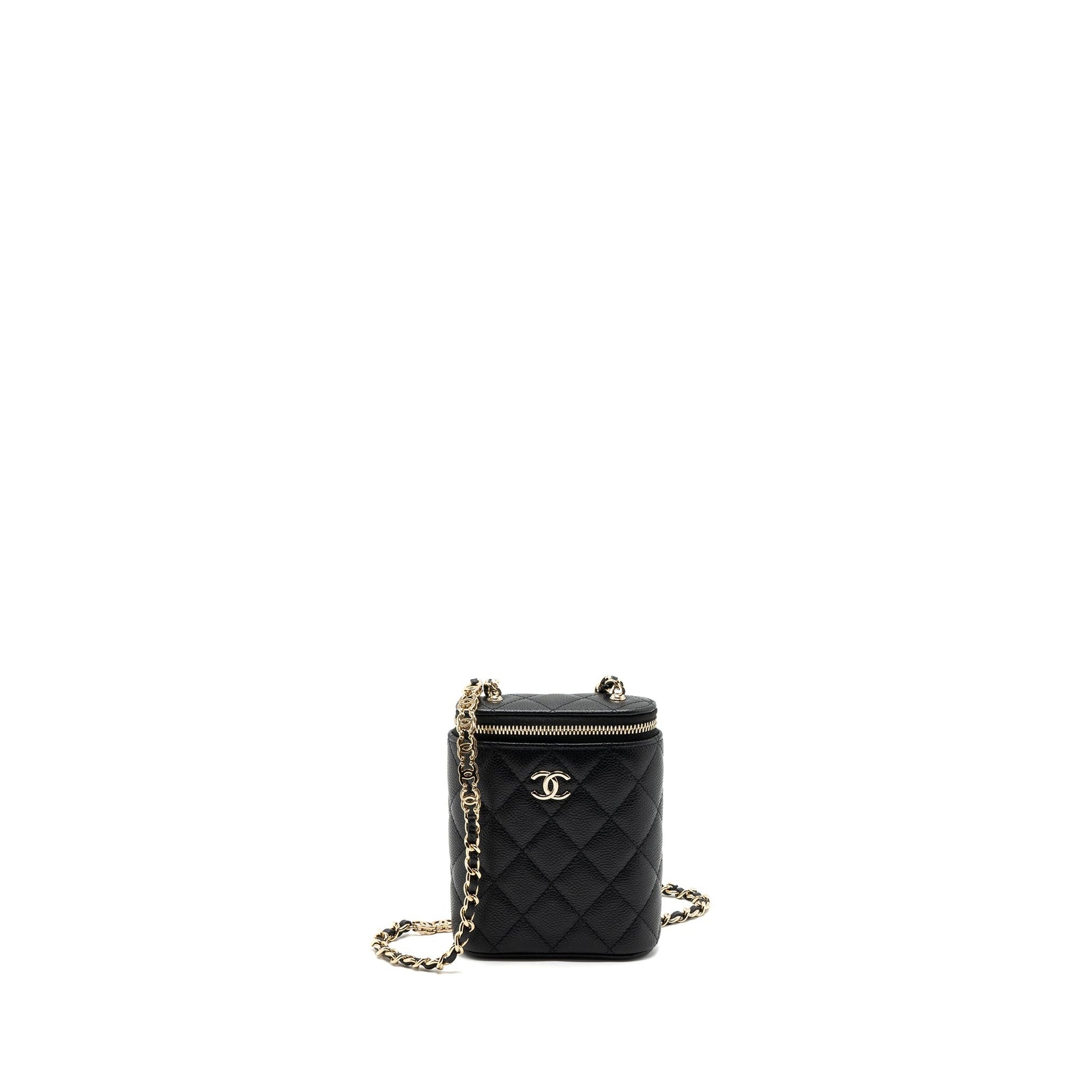 Chanel Vanity Detailed Caviar LGHW Black Handbag