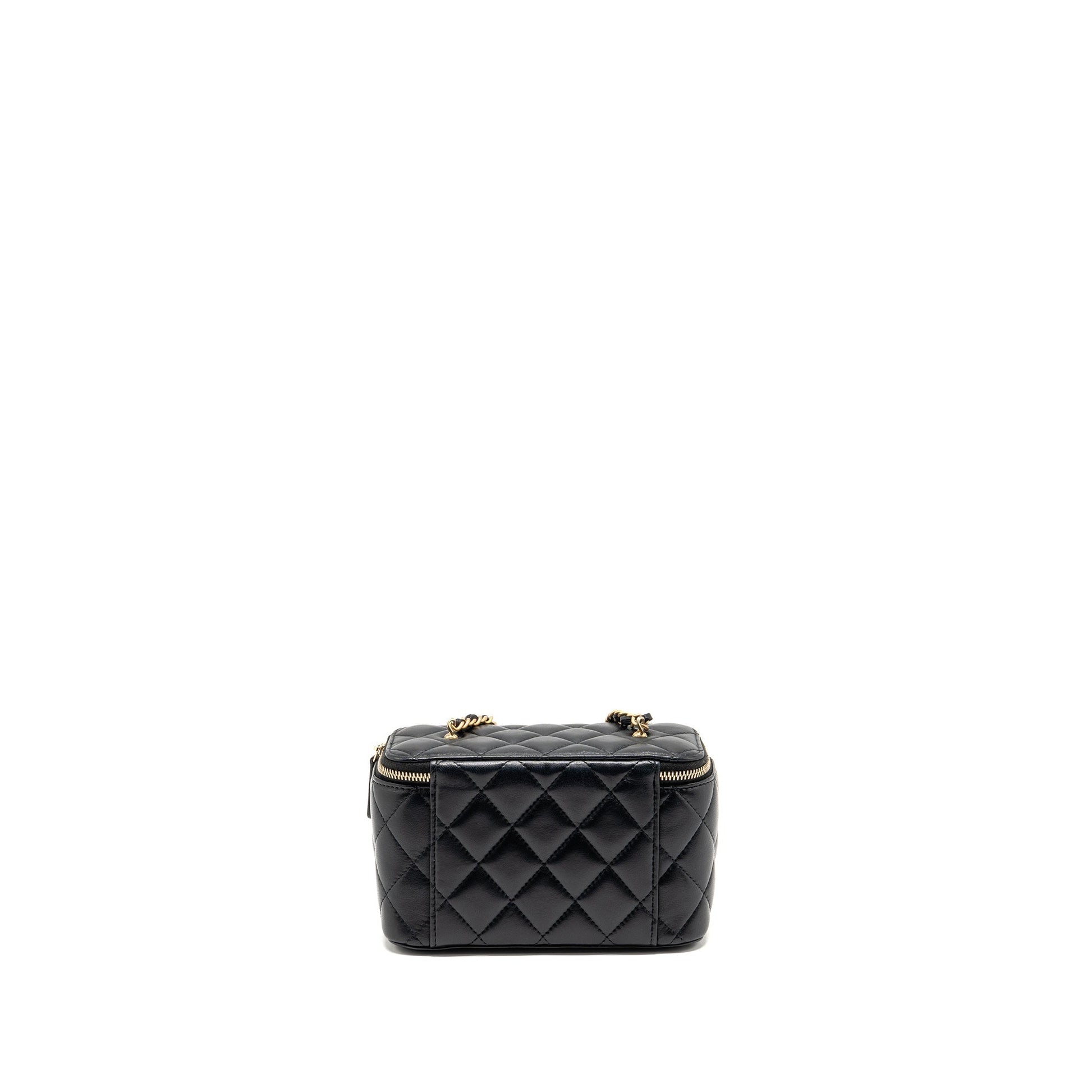 Chanel pearl crush long vanity lambskin GHW Black Handbag 8