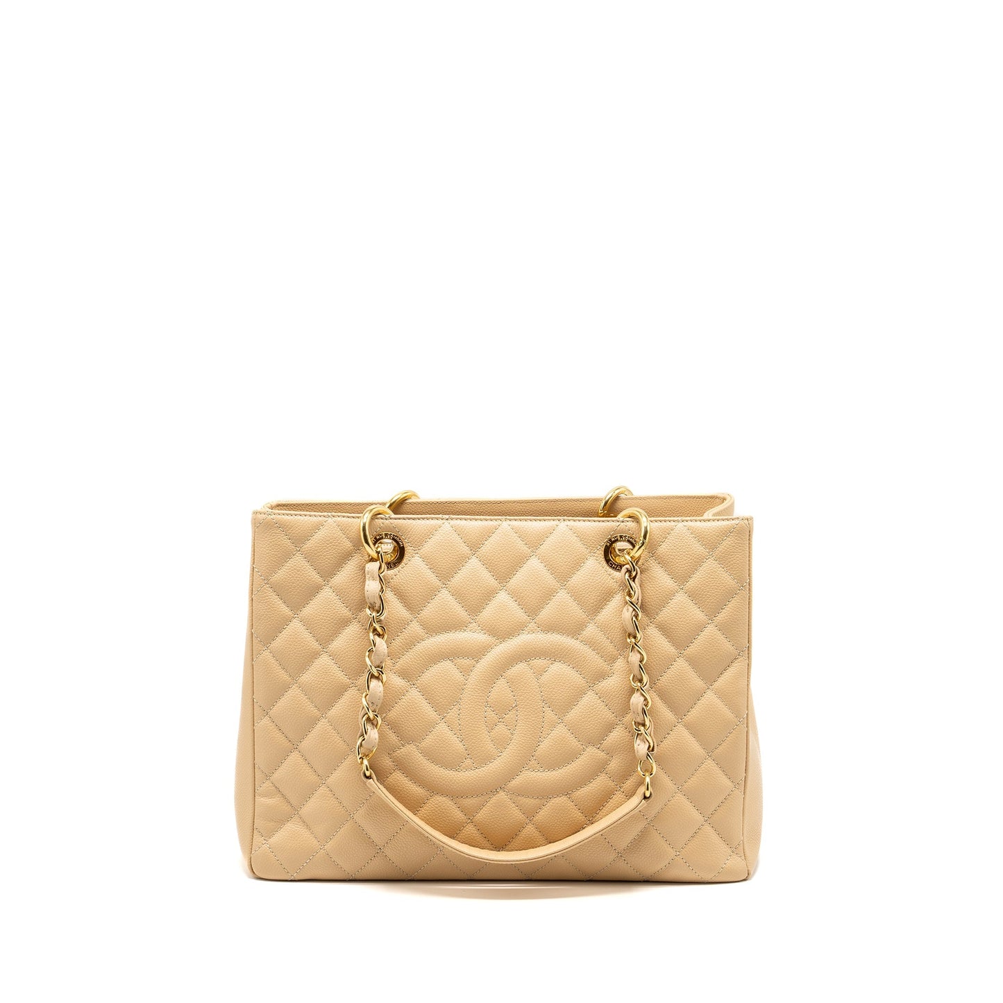Chanel Grand Shopping Caviar GHW Beige Tote Bag Beige Ghw