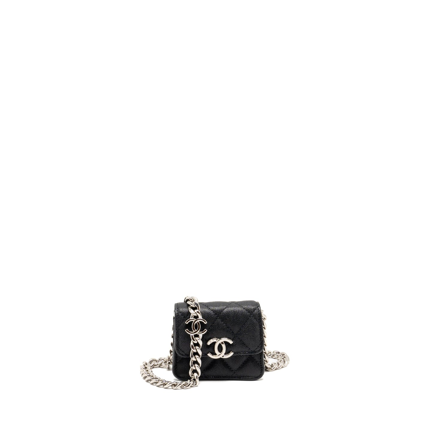 Chanel 22s Caviar SHW Black Clutch Bag